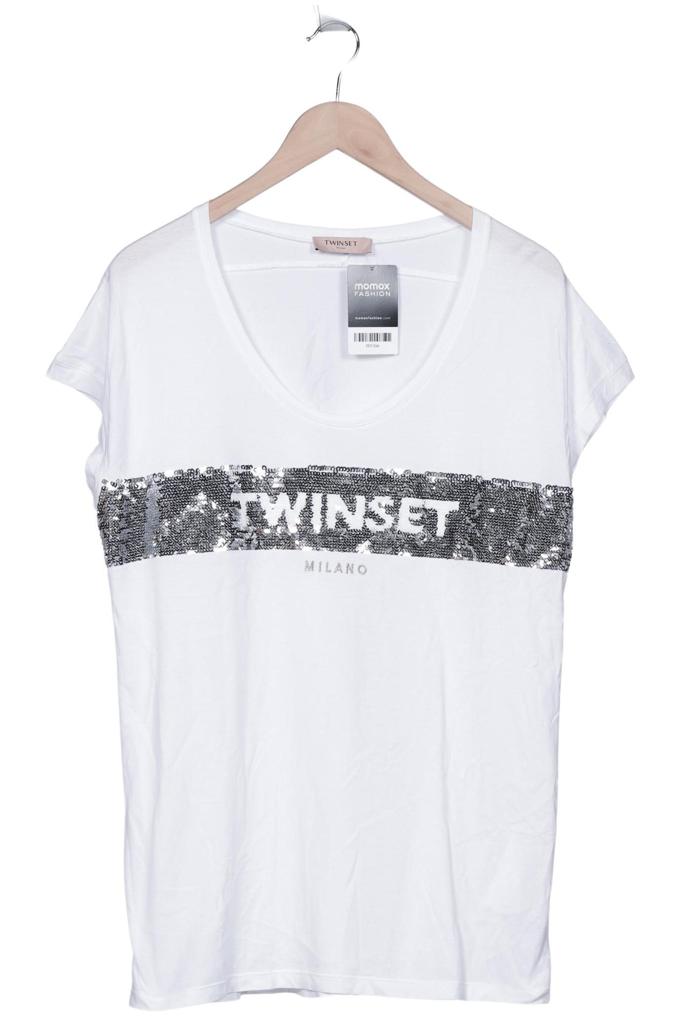 

Twinset Damen T-Shirt, weiß, Gr. 38