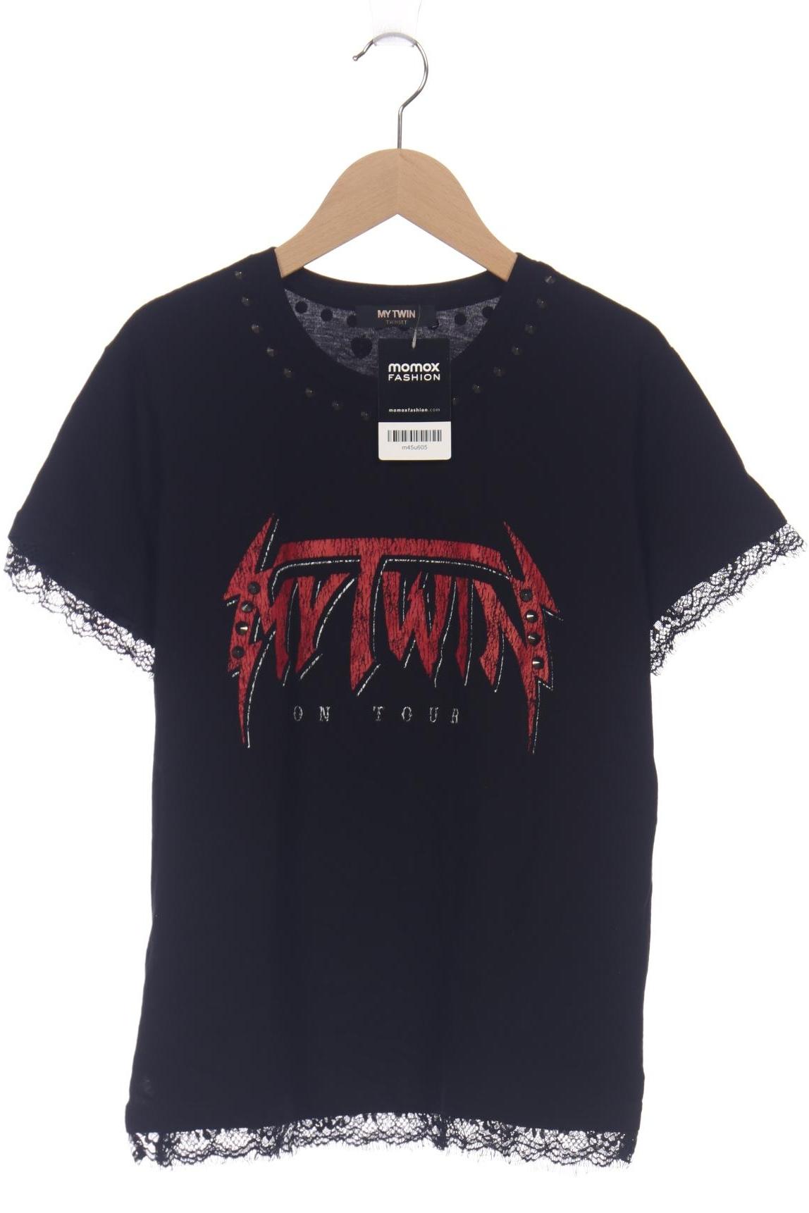 

Twinset Damen T-Shirt, schwarz, Gr. 38