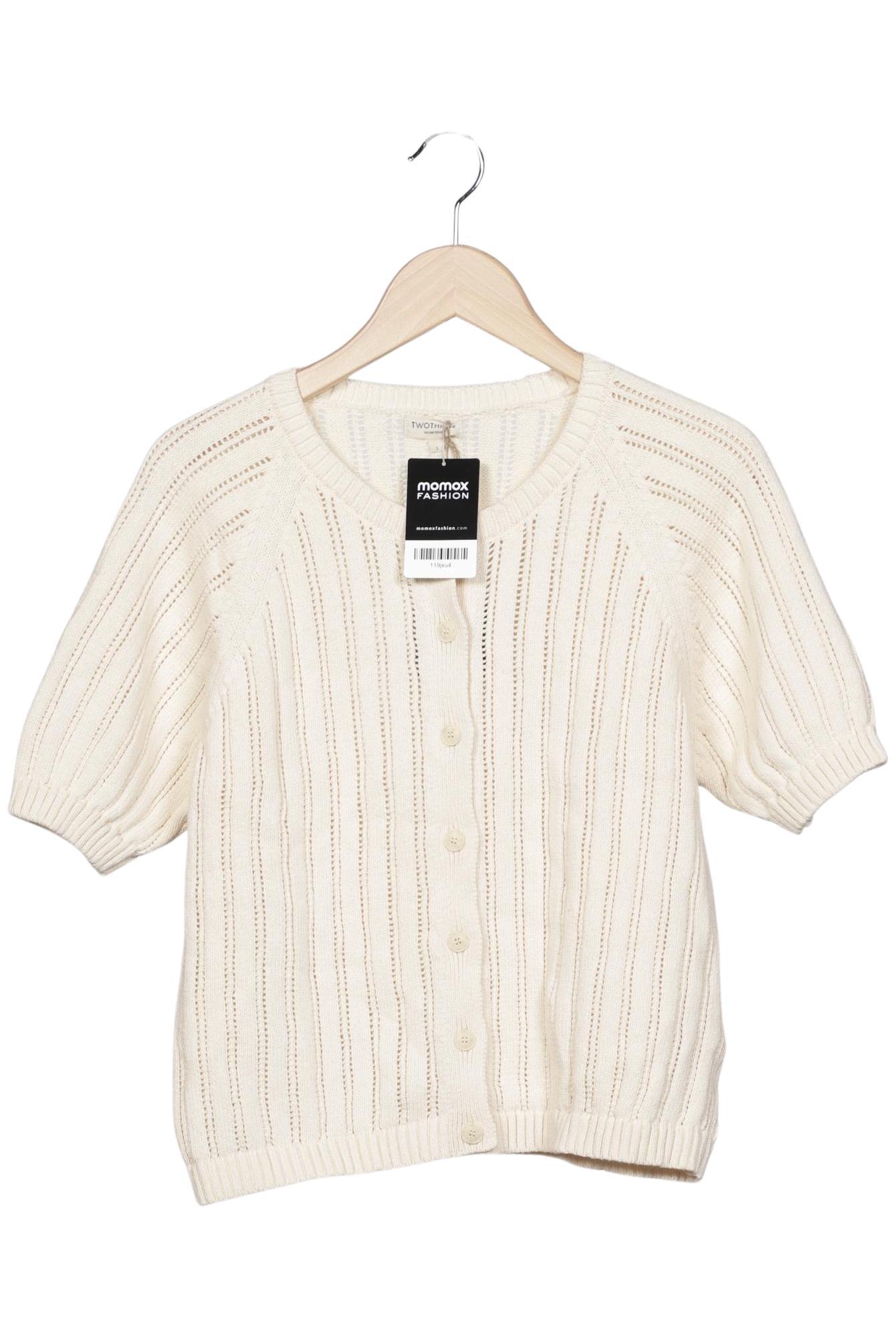 

Twothirds Damen Strickjacke, cremeweiß, Gr. 42