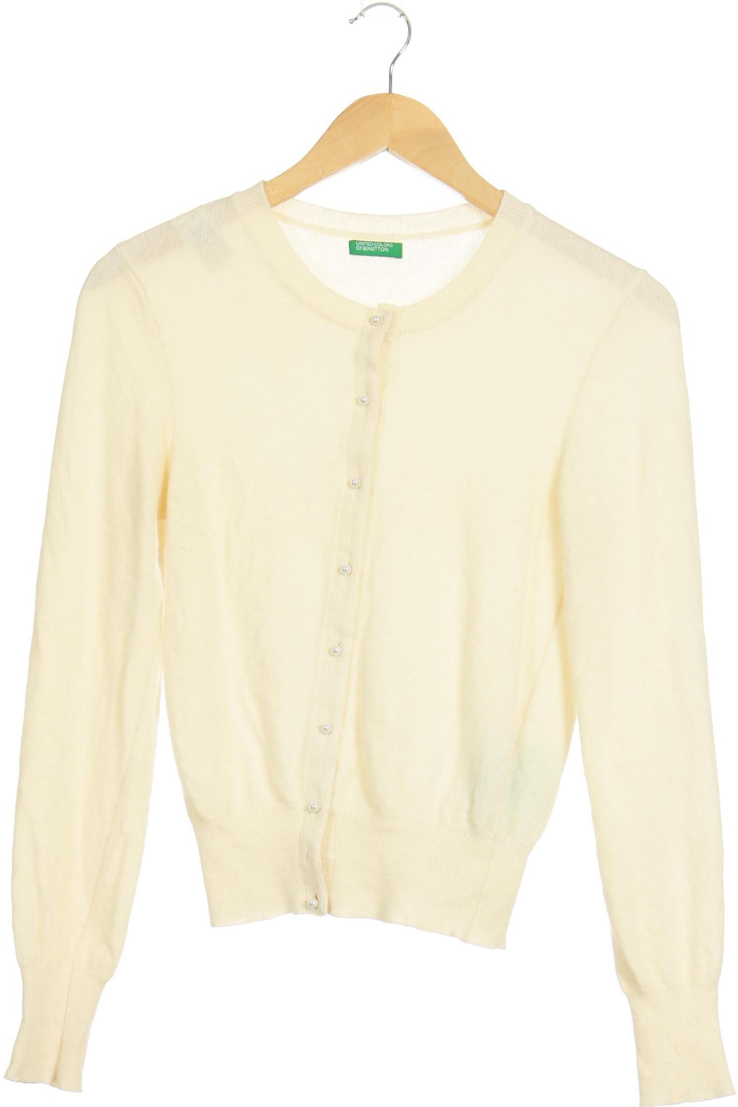 

United Colors OF Benetton Damen Strickjacke, weiß, Gr.