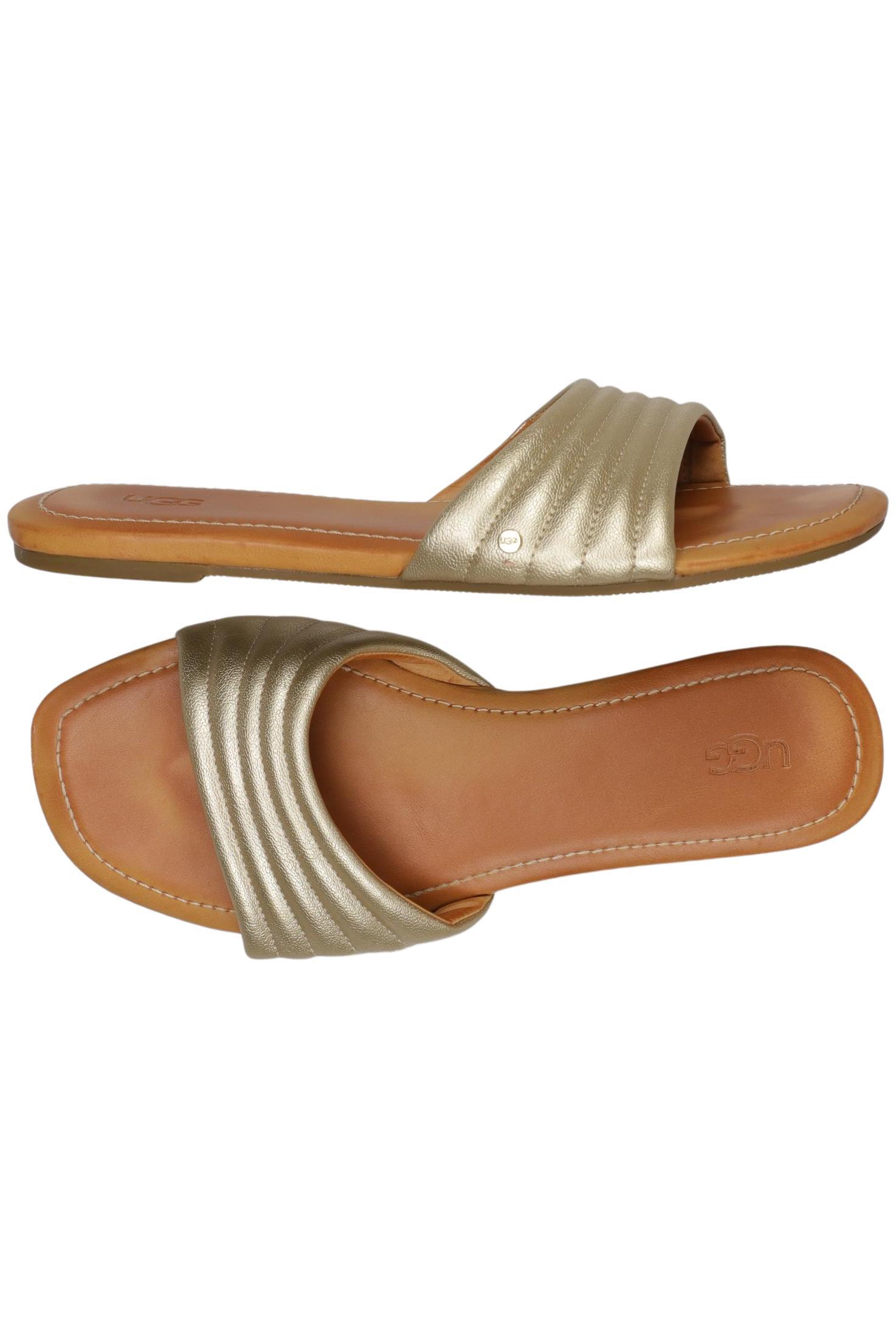 

UGG Damen Sandale, gold, Gr. 10