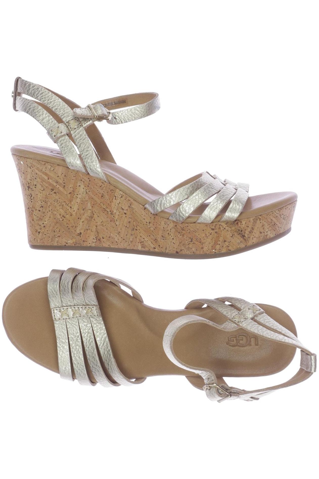 

UGG Damen Sandale, gold, Gr. 5