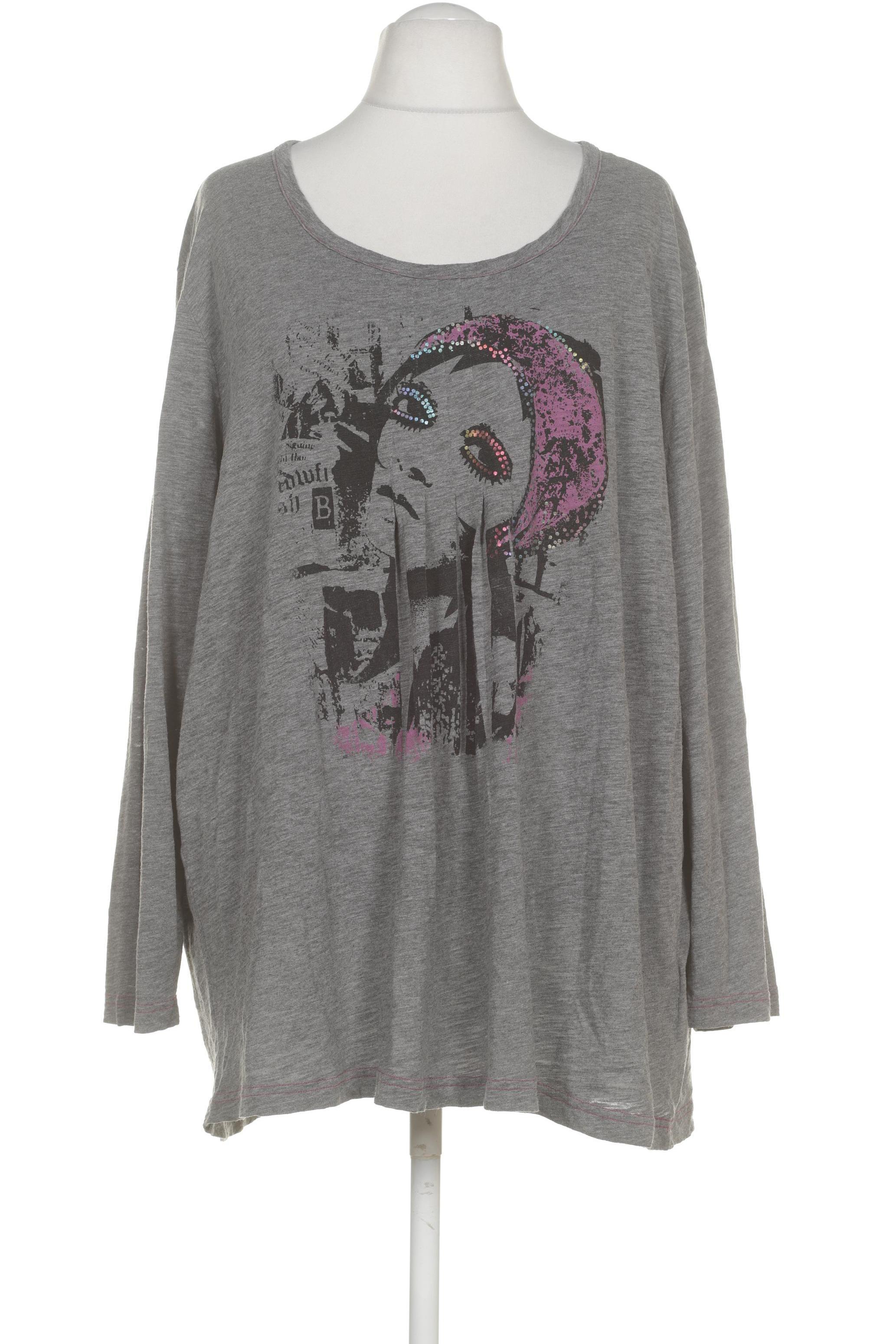 

Ulla Popken Damen Langarmshirt, grau, Gr. 54