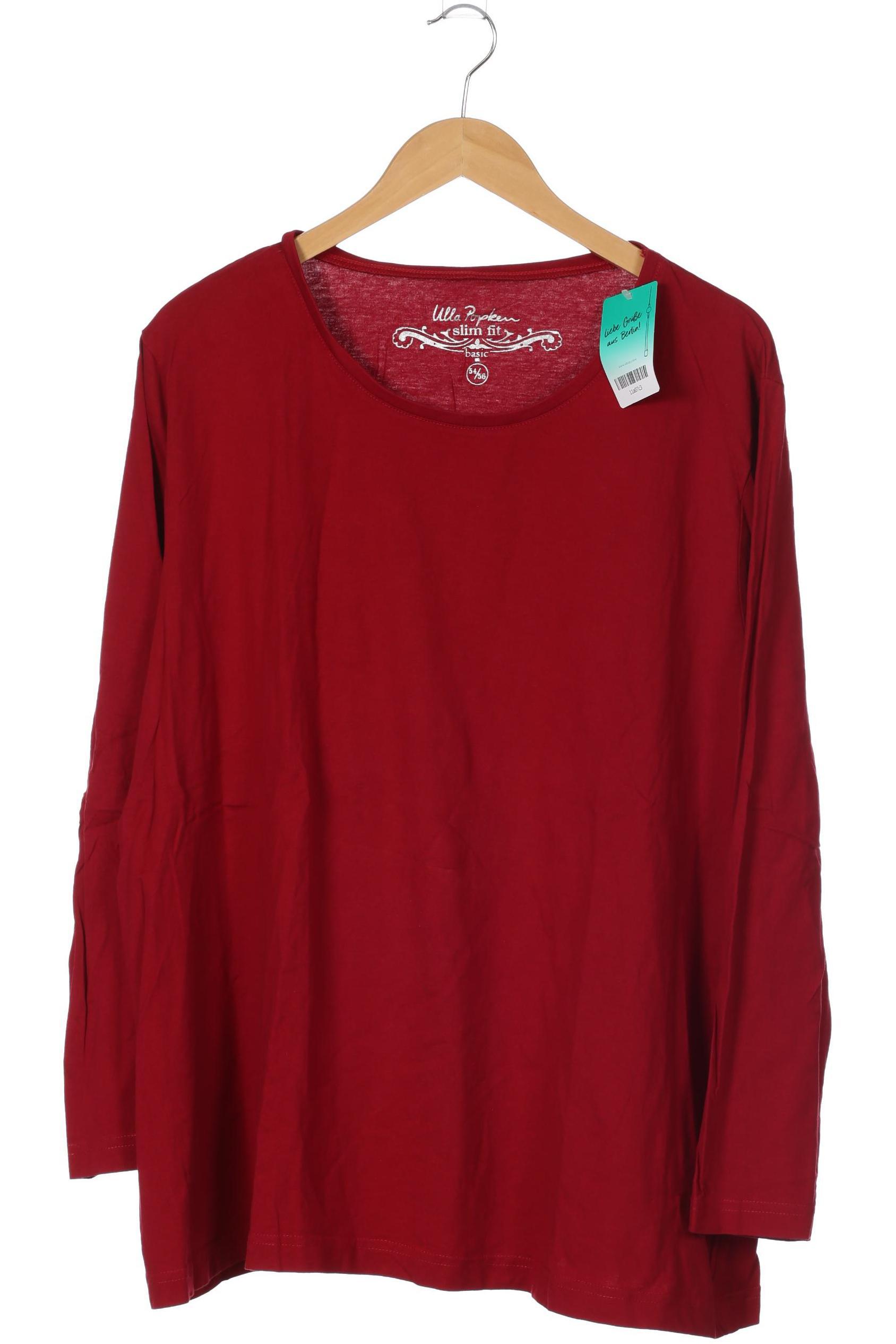 

Ulla Popken Damen Langarmshirt, rot, Gr. 54