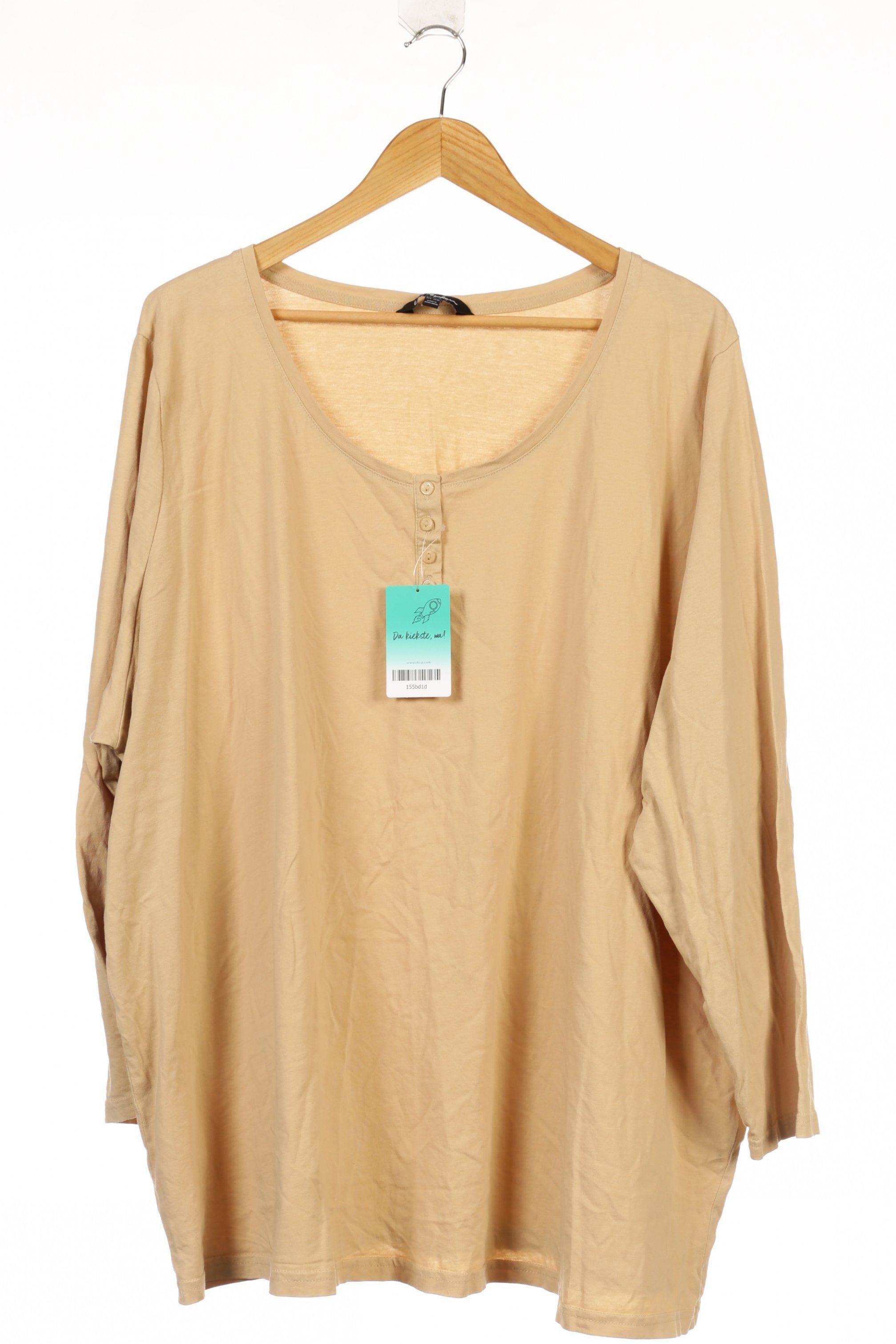 

Ulla Popken Damen Langarmshirt, beige, Gr. 58