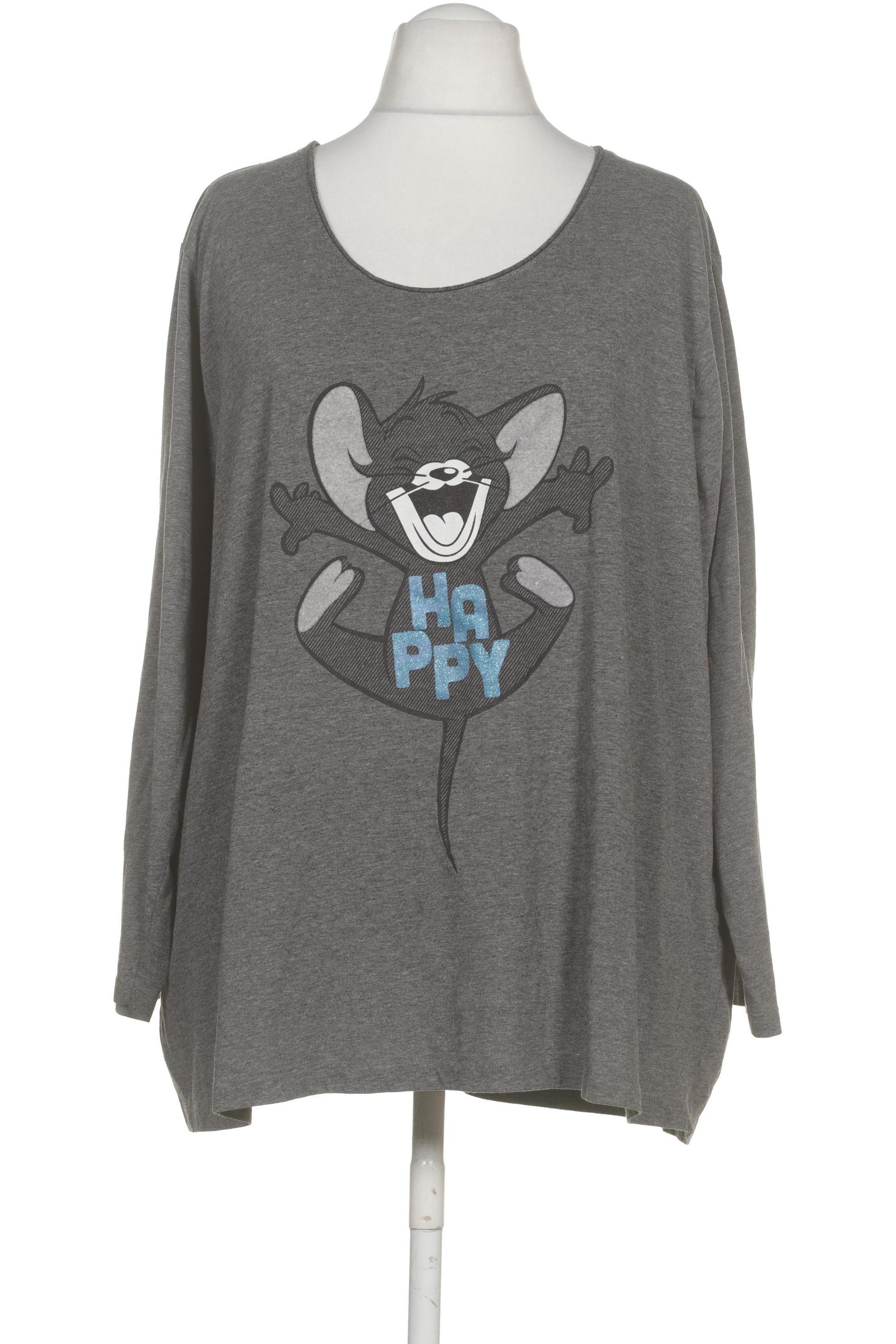 

Ulla Popken Damen Langarmshirt, grau, Gr. 58