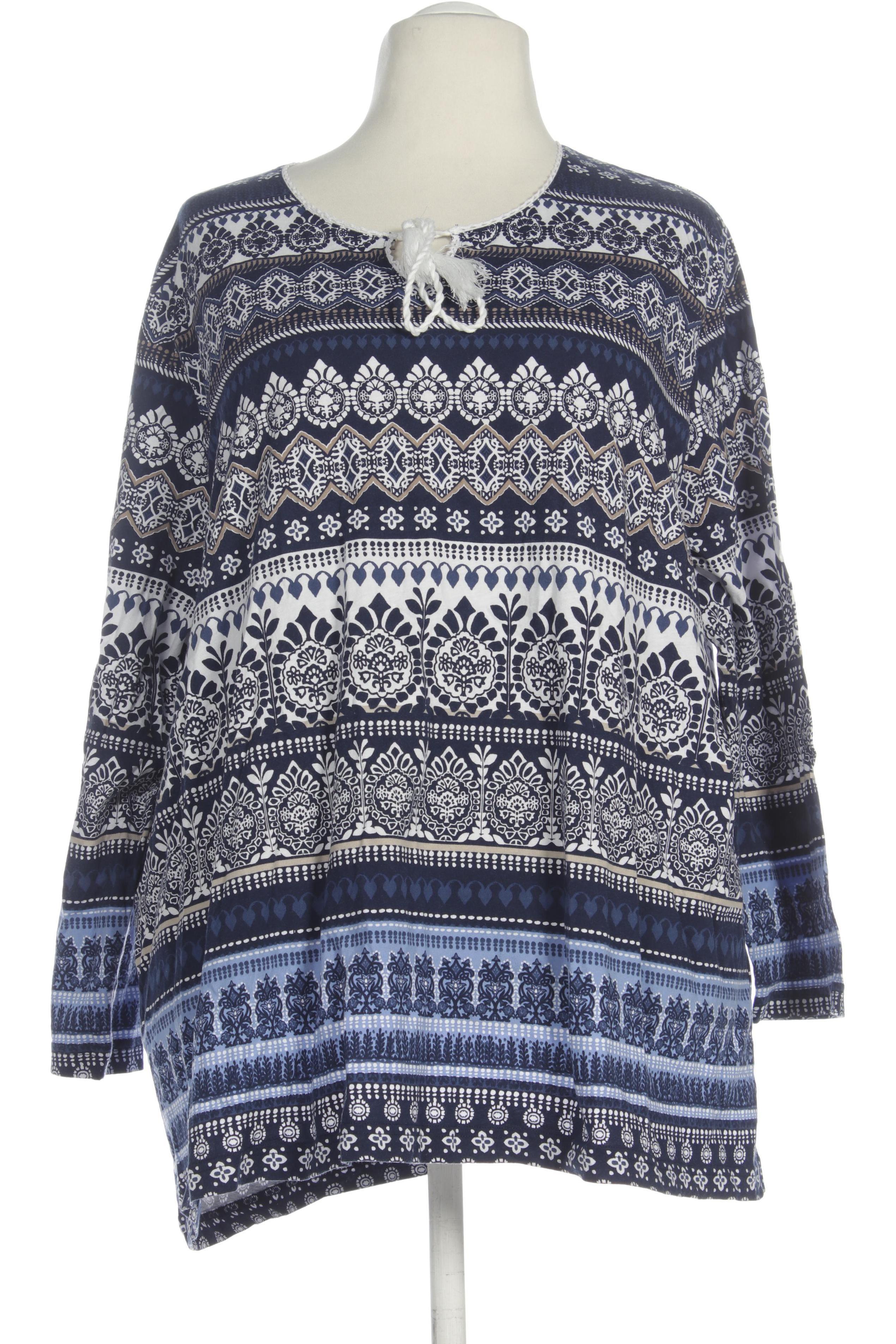 

Ulla Popken Damen Langarmshirt, blau, Gr. 54