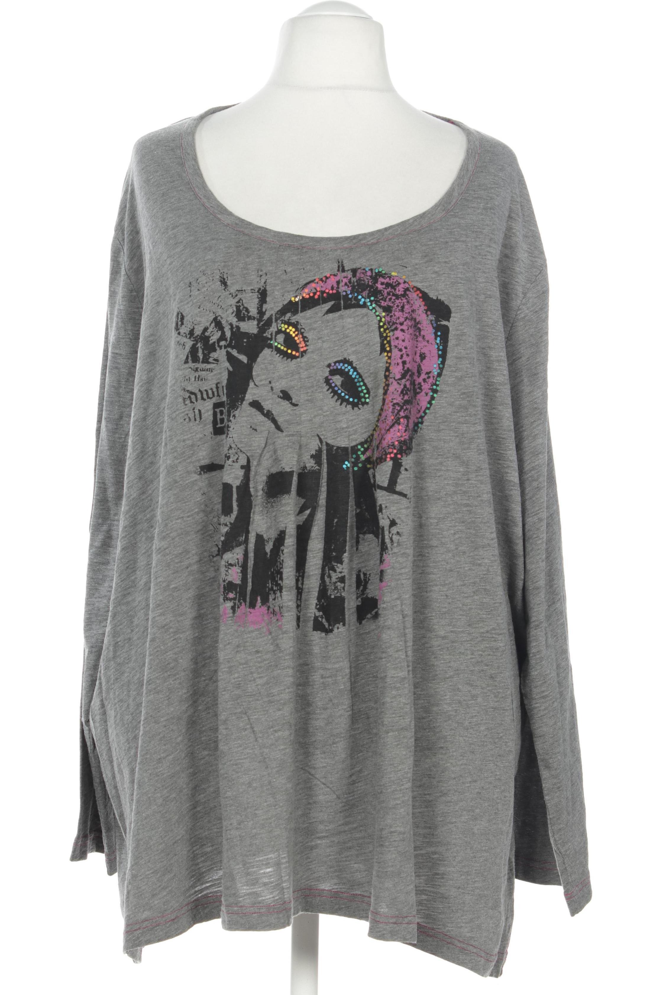 

Ulla Popken Damen Langarmshirt, grau, Gr. 62