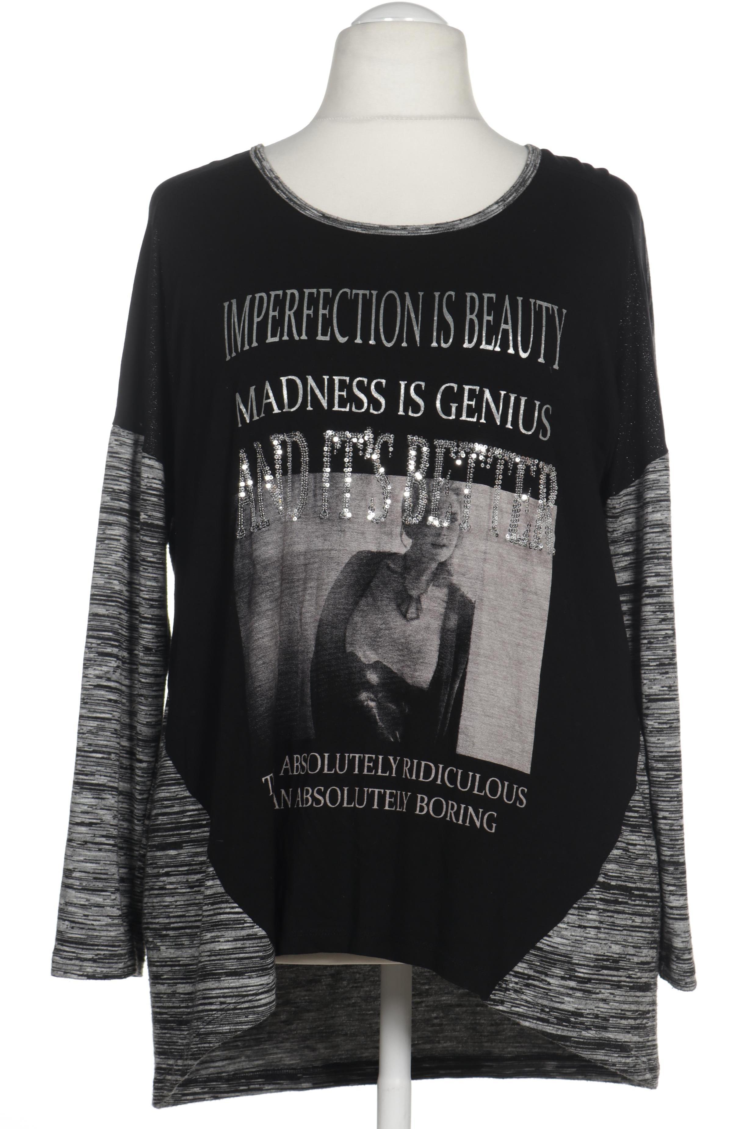 

Ulla Popken Damen Langarmshirt, schwarz, Gr. 46