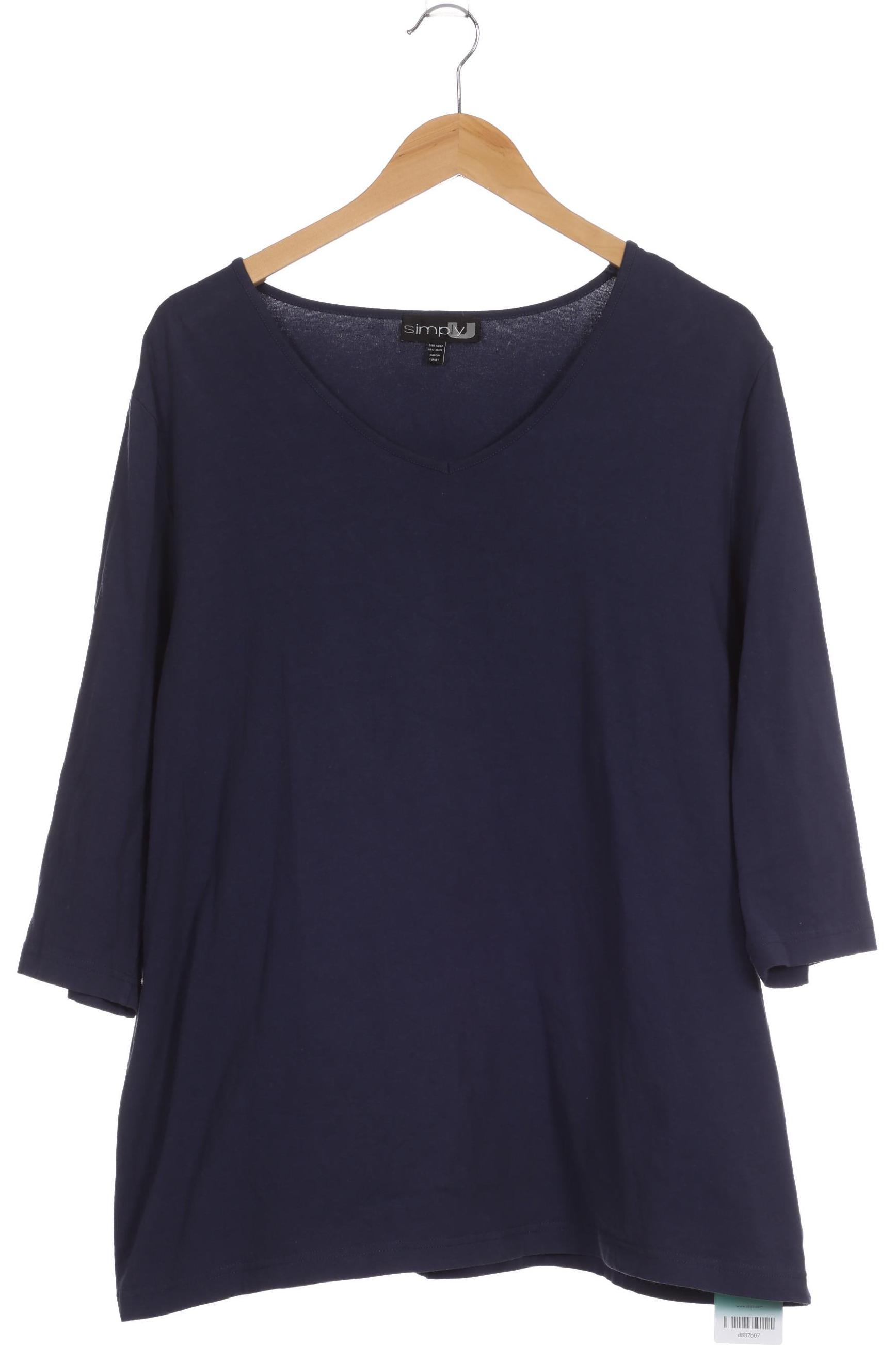 

Ulla Popken Damen Langarmshirt, blau, Gr. 50