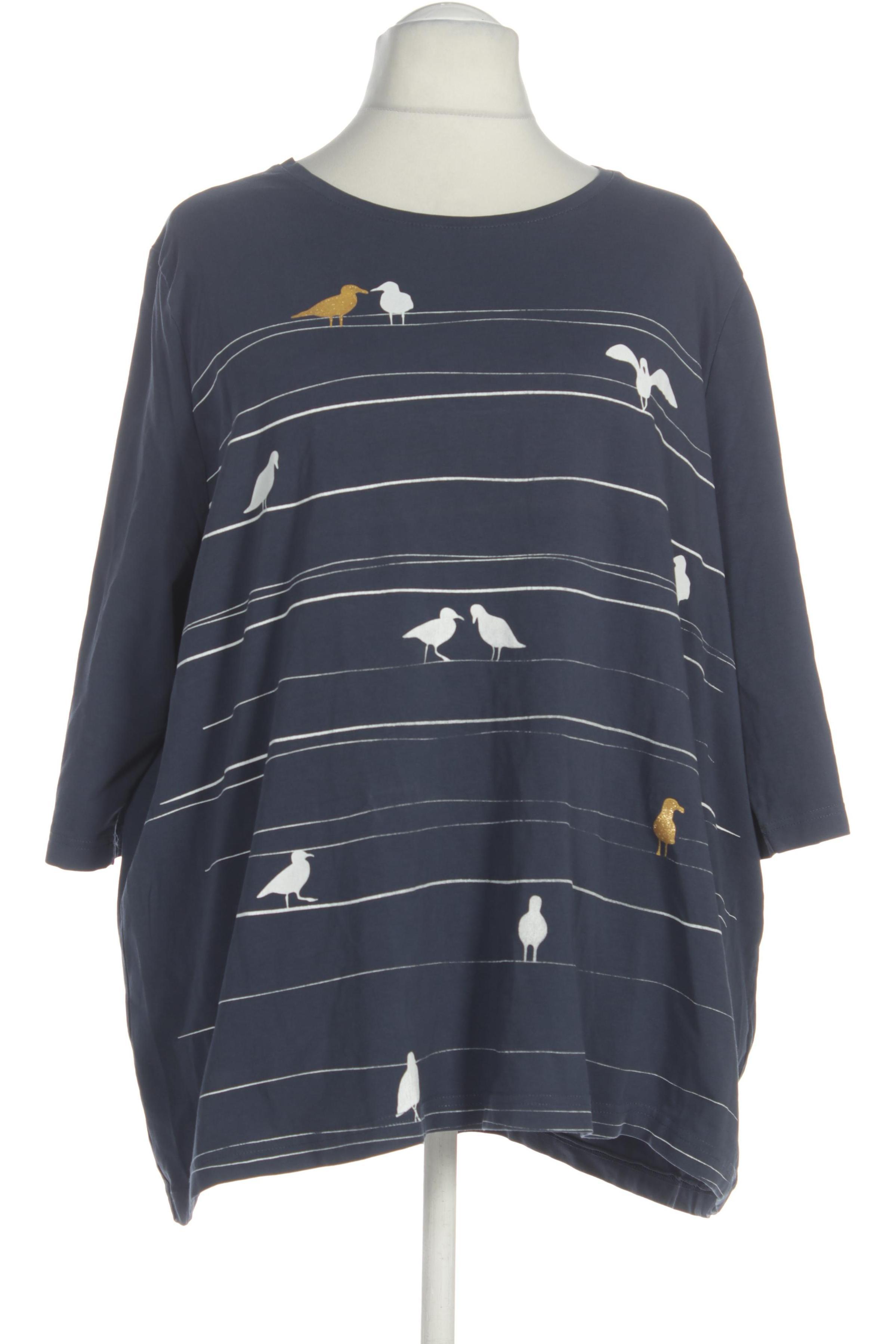 

Ulla Popken Damen Langarmshirt, blau, Gr. 54