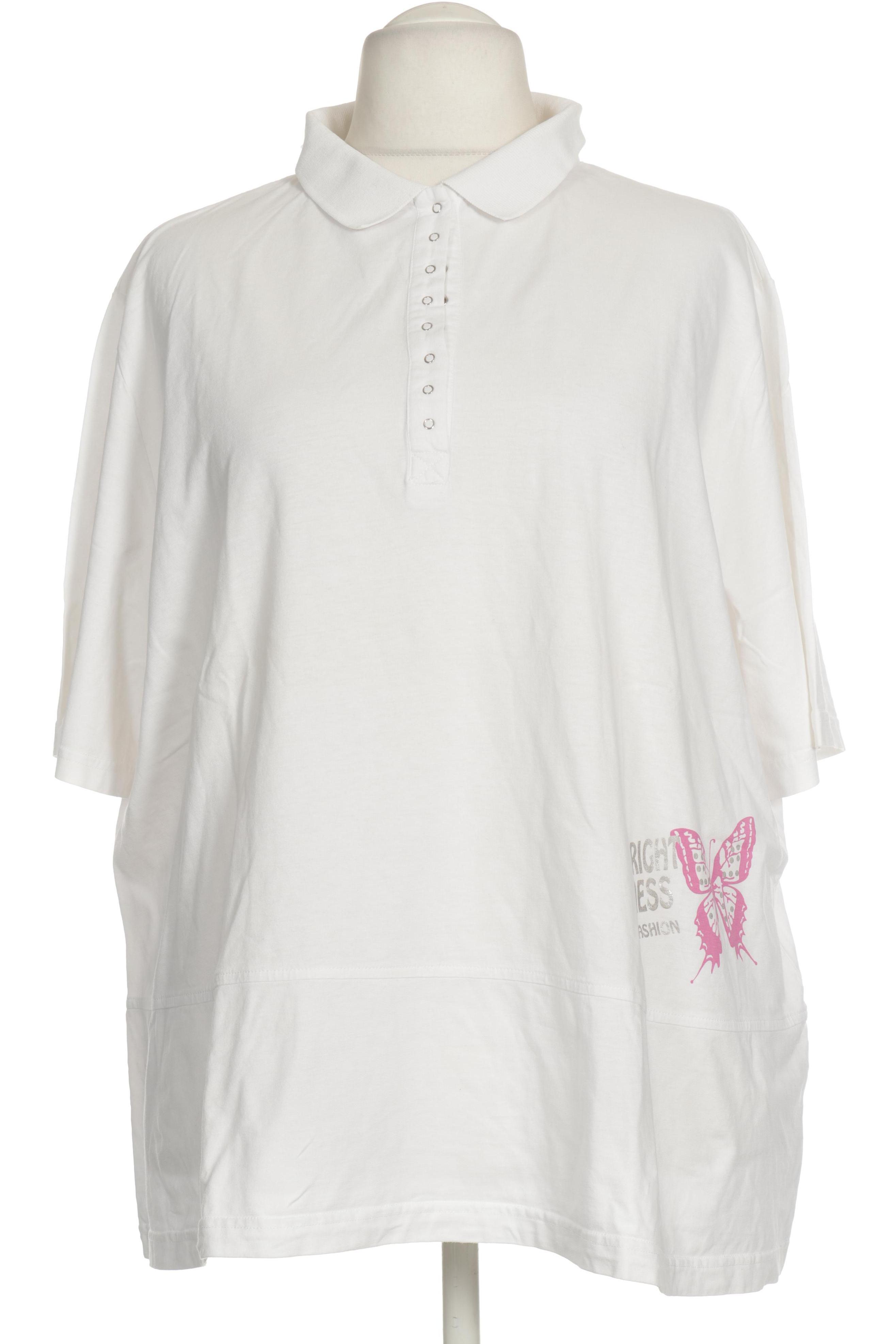

Ulla Popken Damen Poloshirt, weiß, Gr. 58