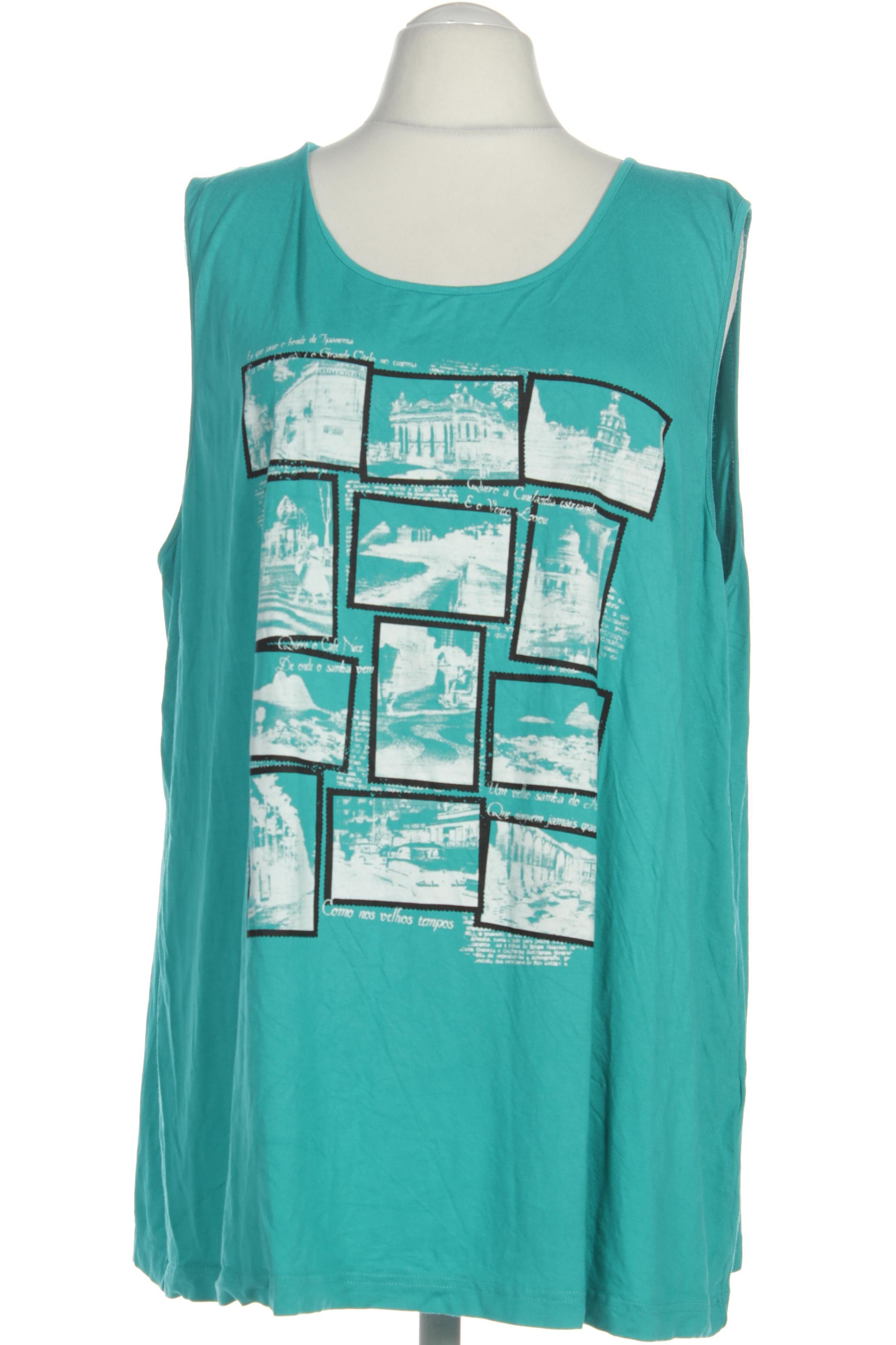 

Ulla Popken Damen Top, türkis, Gr. 54