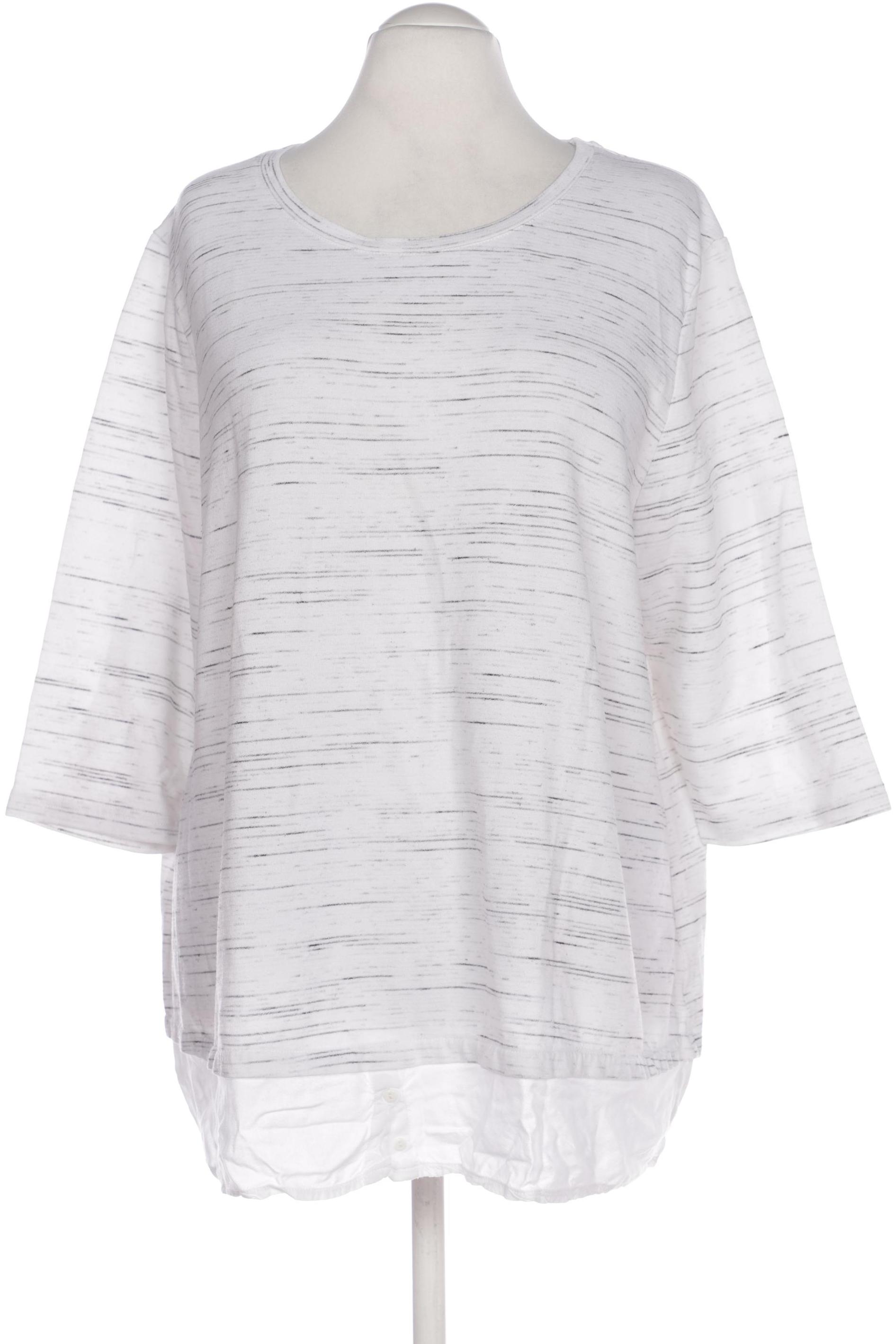 

Ulla Popken Damen Langarmshirt, weiß, Gr. 56