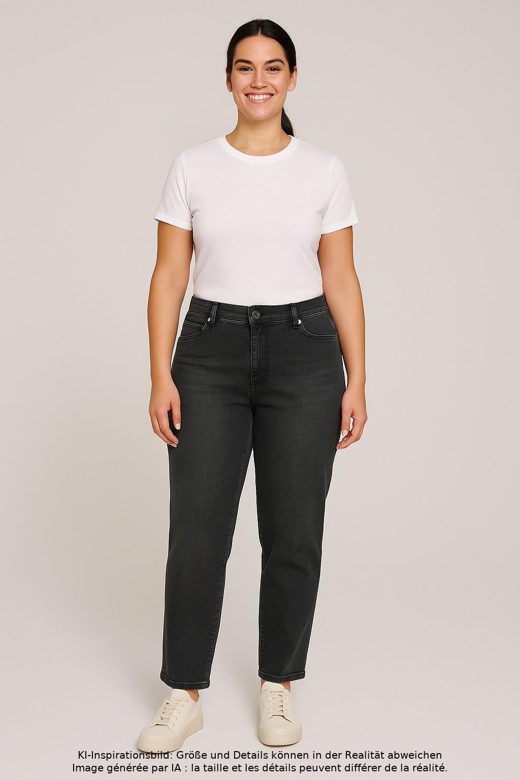 

Ulla Popken Damen Jeans, grau, Gr. 50