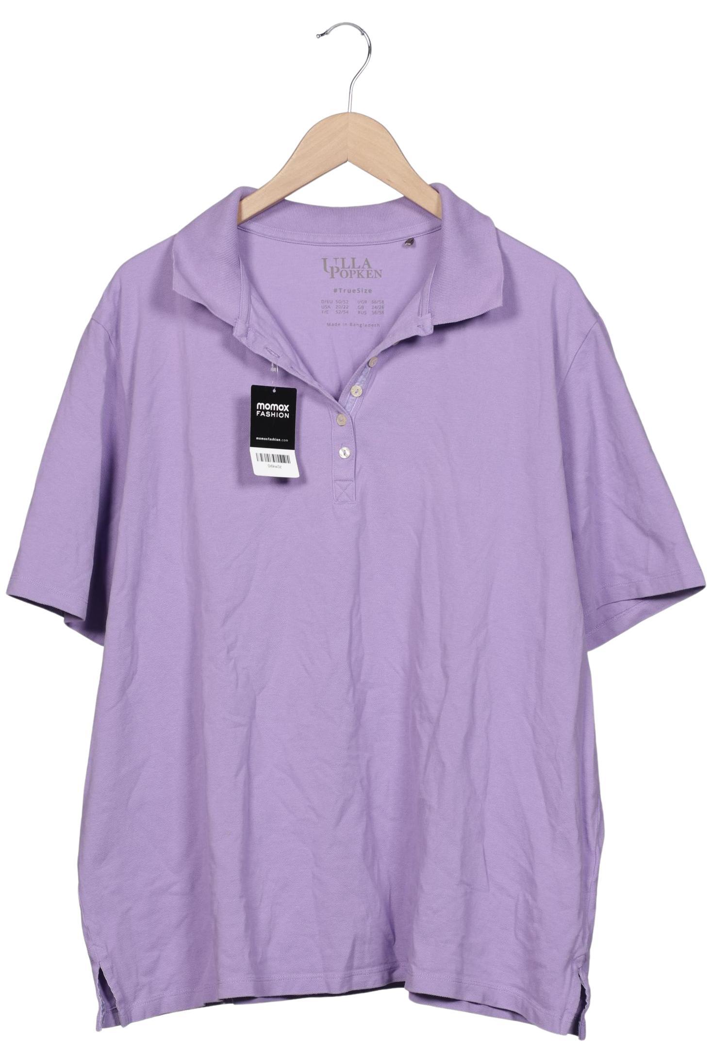

Ulla Popken Damen Poloshirt, flieder, Gr. 50