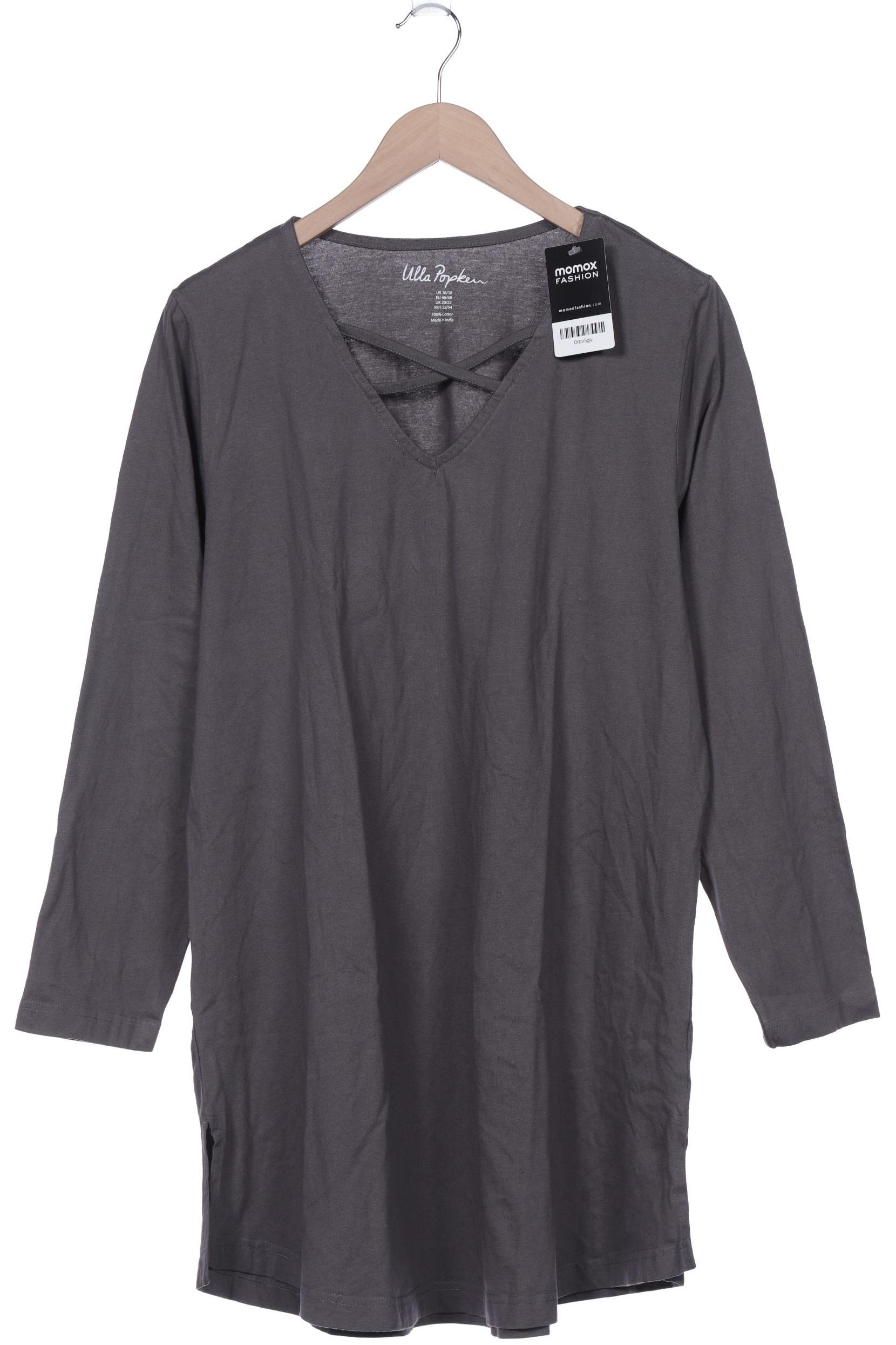 

Ulla Popken Damen Langarmshirt, grau, Gr. 46
