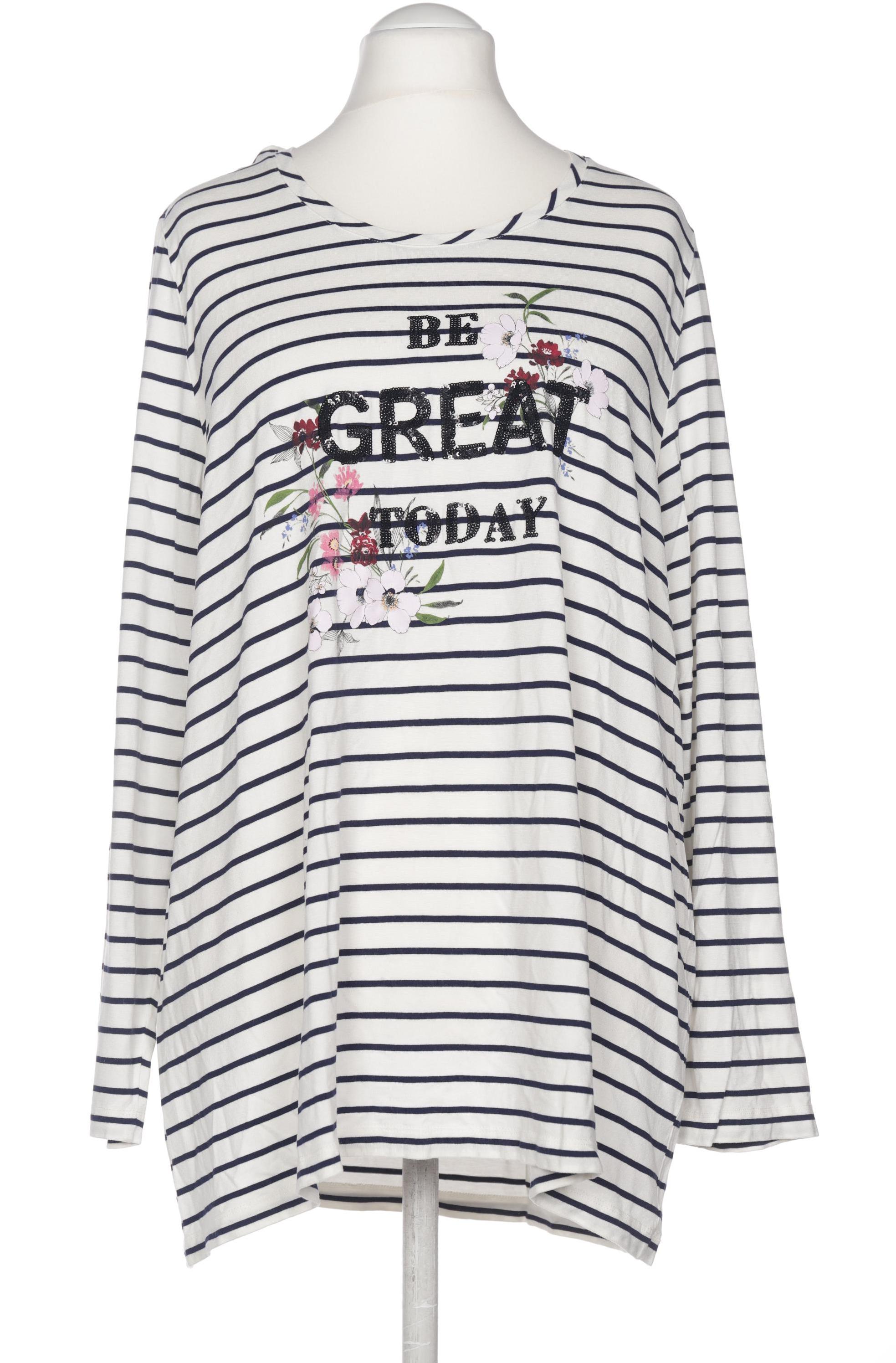 

Ulla Popken Damen Langarmshirt, weiß