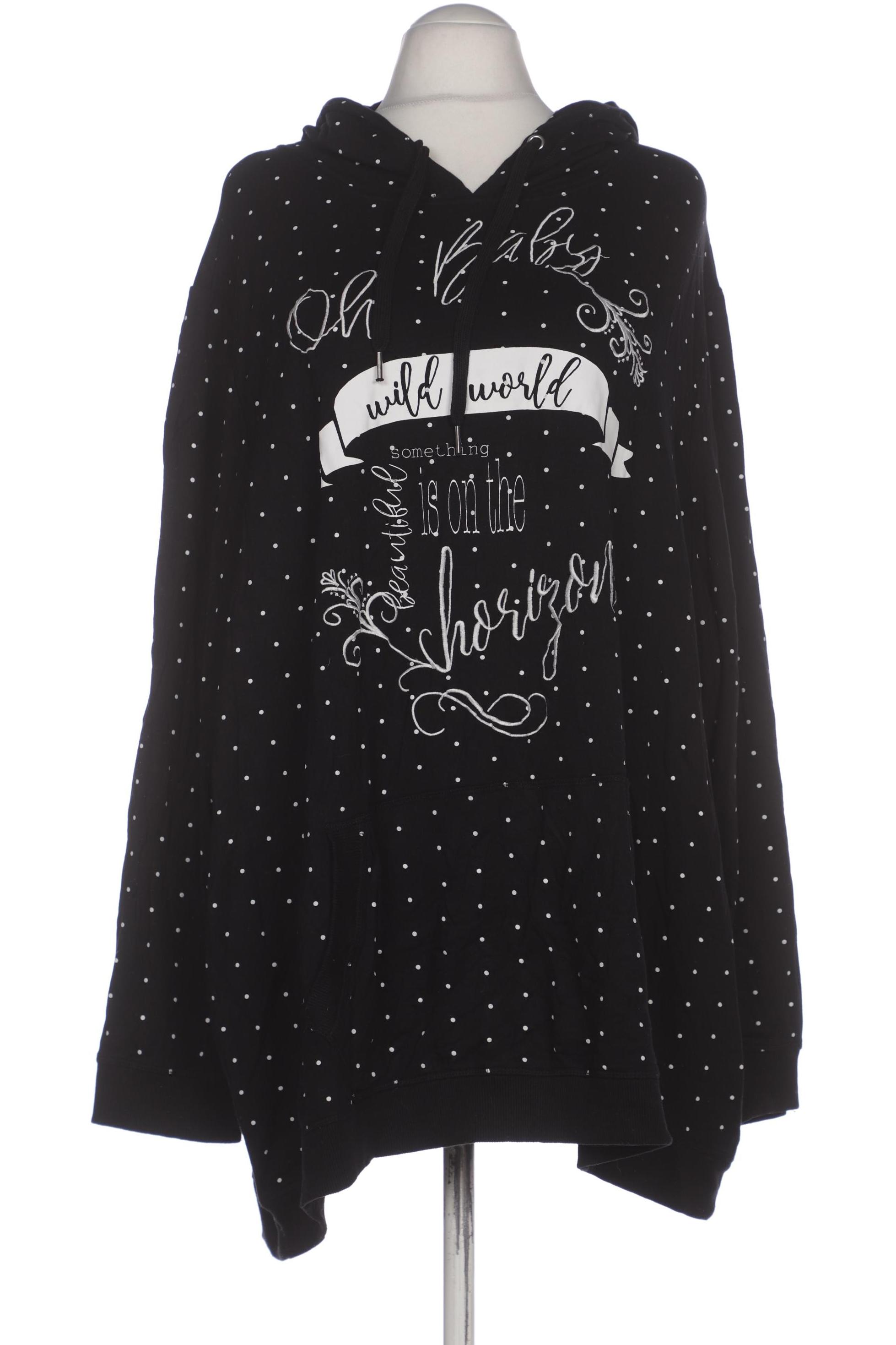 

Ulla Popken Damen Kapuzenpullover, schwarz, Gr. 58