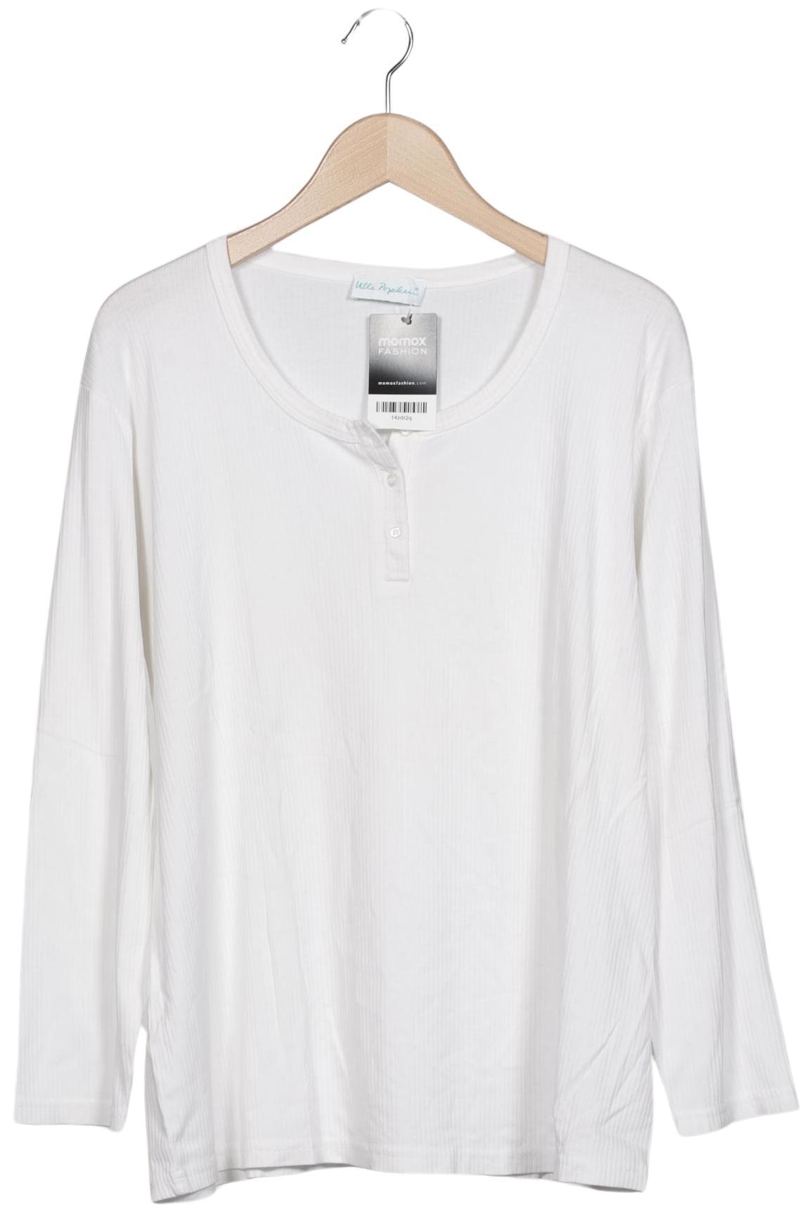

Ulla Popken Damen Langarmshirt, weiß, Gr. 46