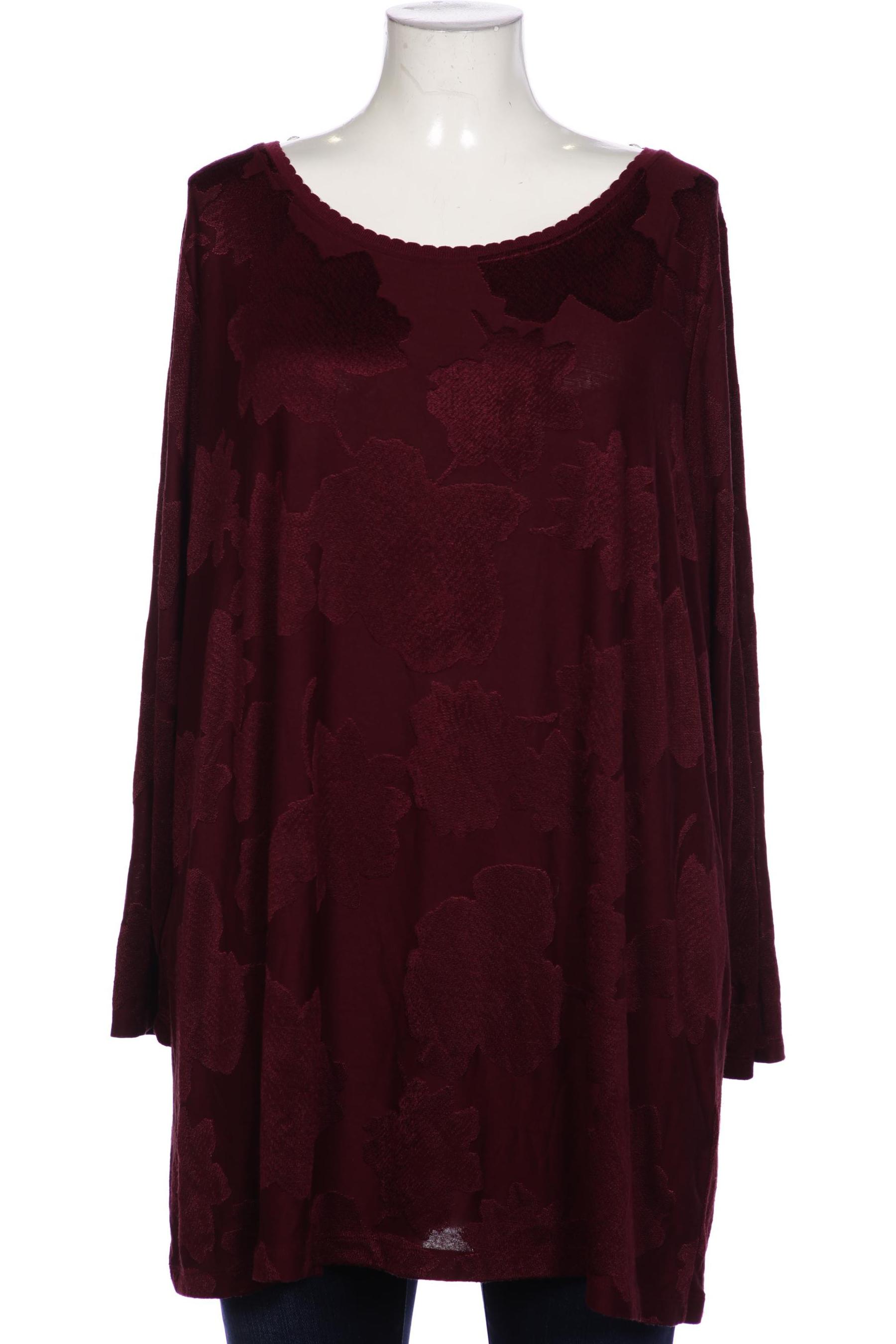 

Ulla Popken Damen Langarmshirt, bordeaux, Gr. 50
