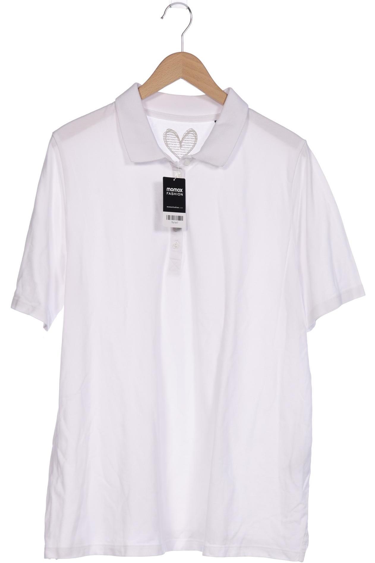 

Ulla Popken Damen Poloshirt, weiß, Gr. 46