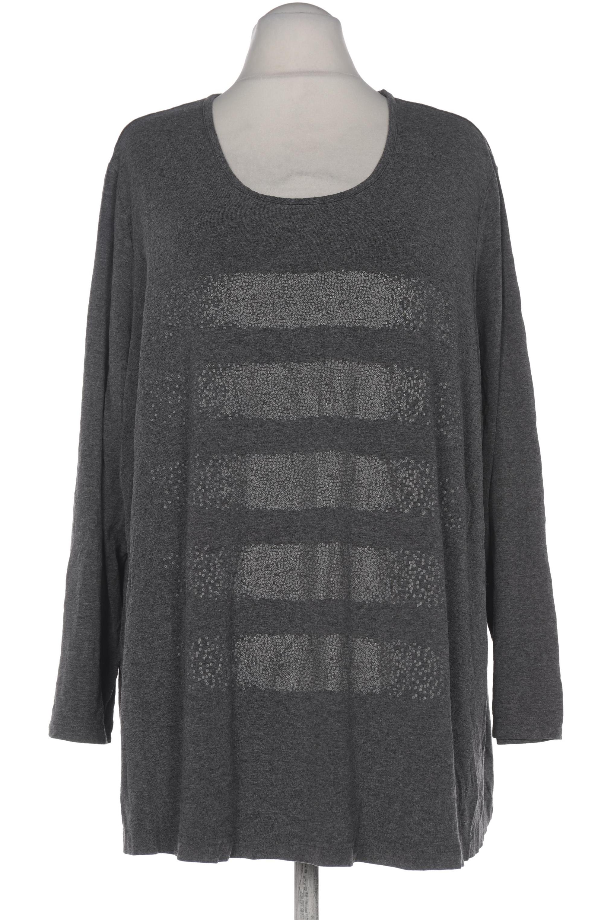 

Ulla Popken Damen Langarmshirt, grau, Gr. 56