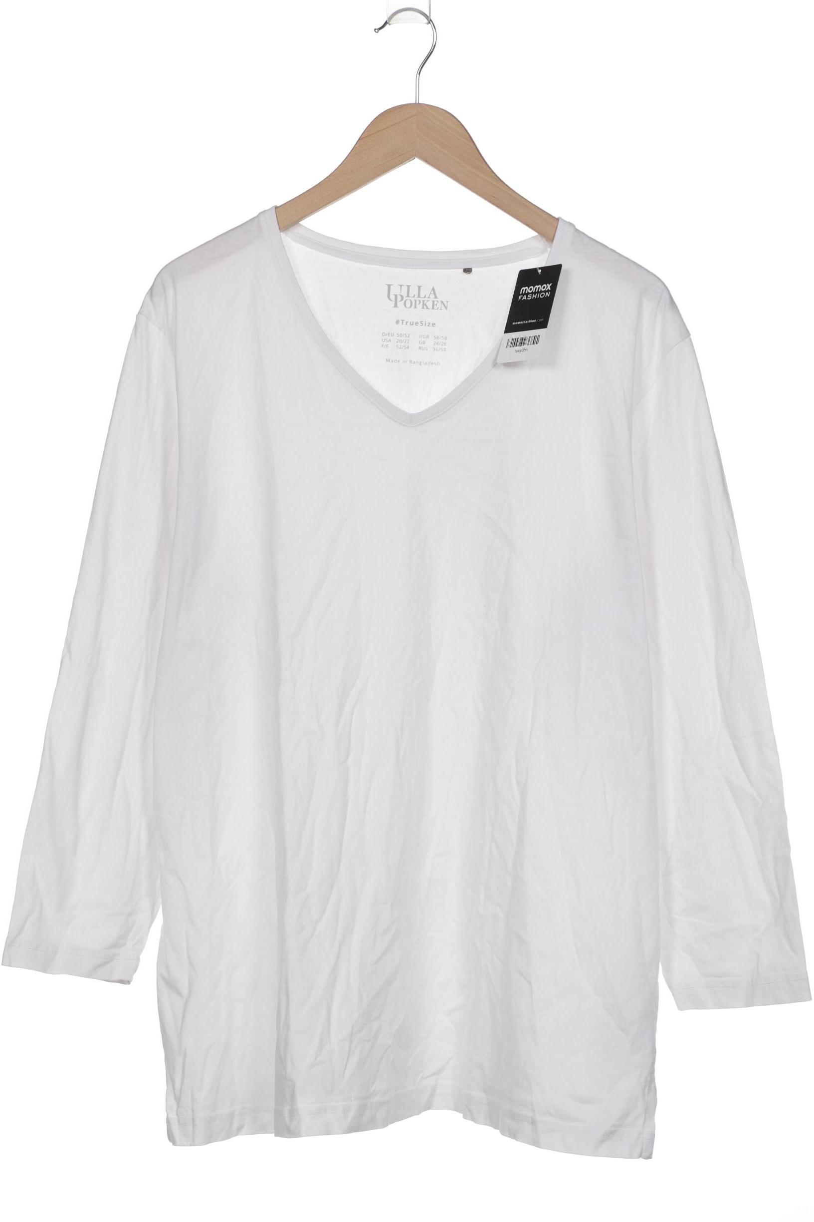 

Ulla Popken Damen Langarmshirt, weiß, Gr. 50