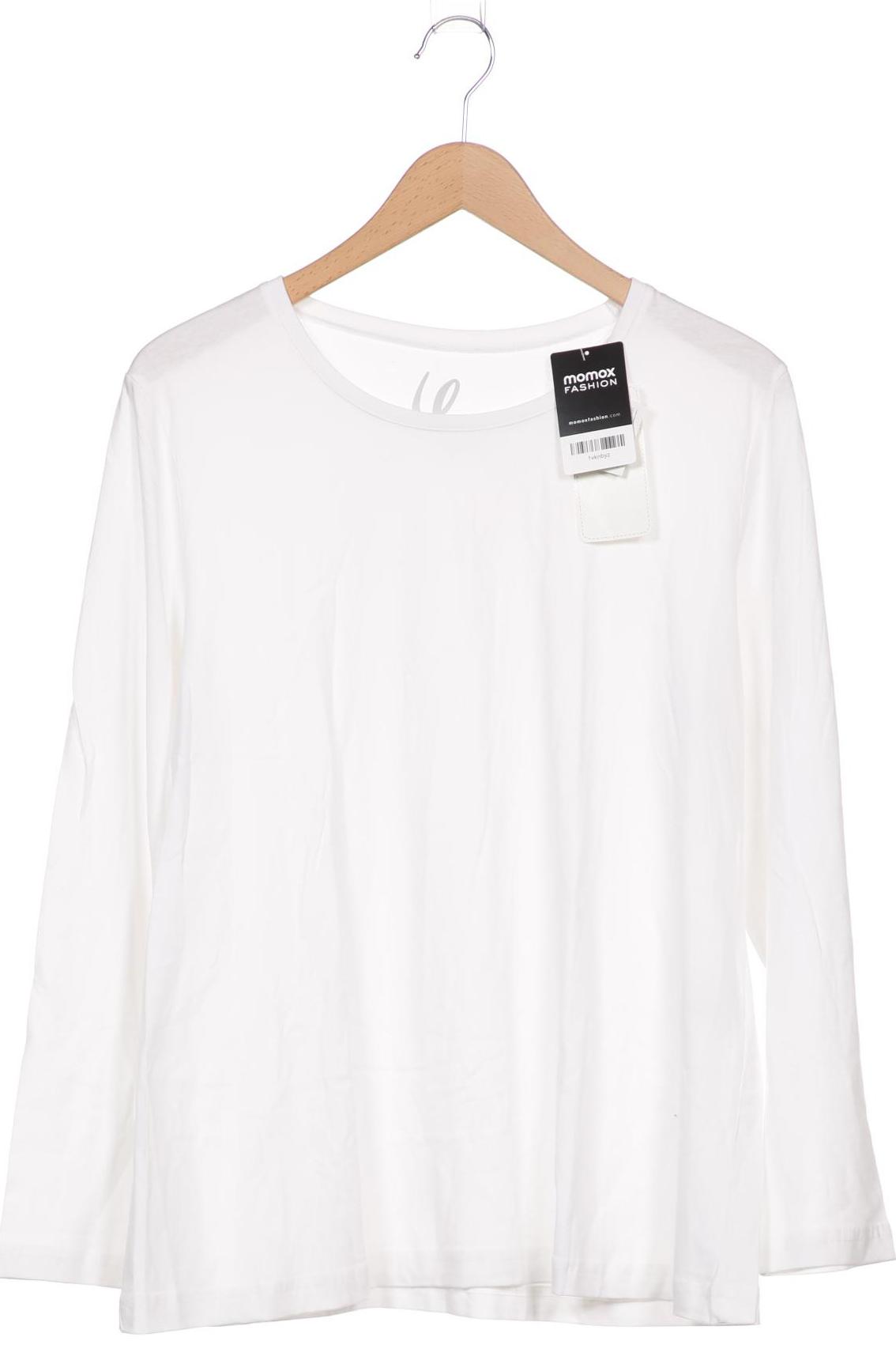

Ulla Popken Damen Langarmshirt, weiß, Gr. 46