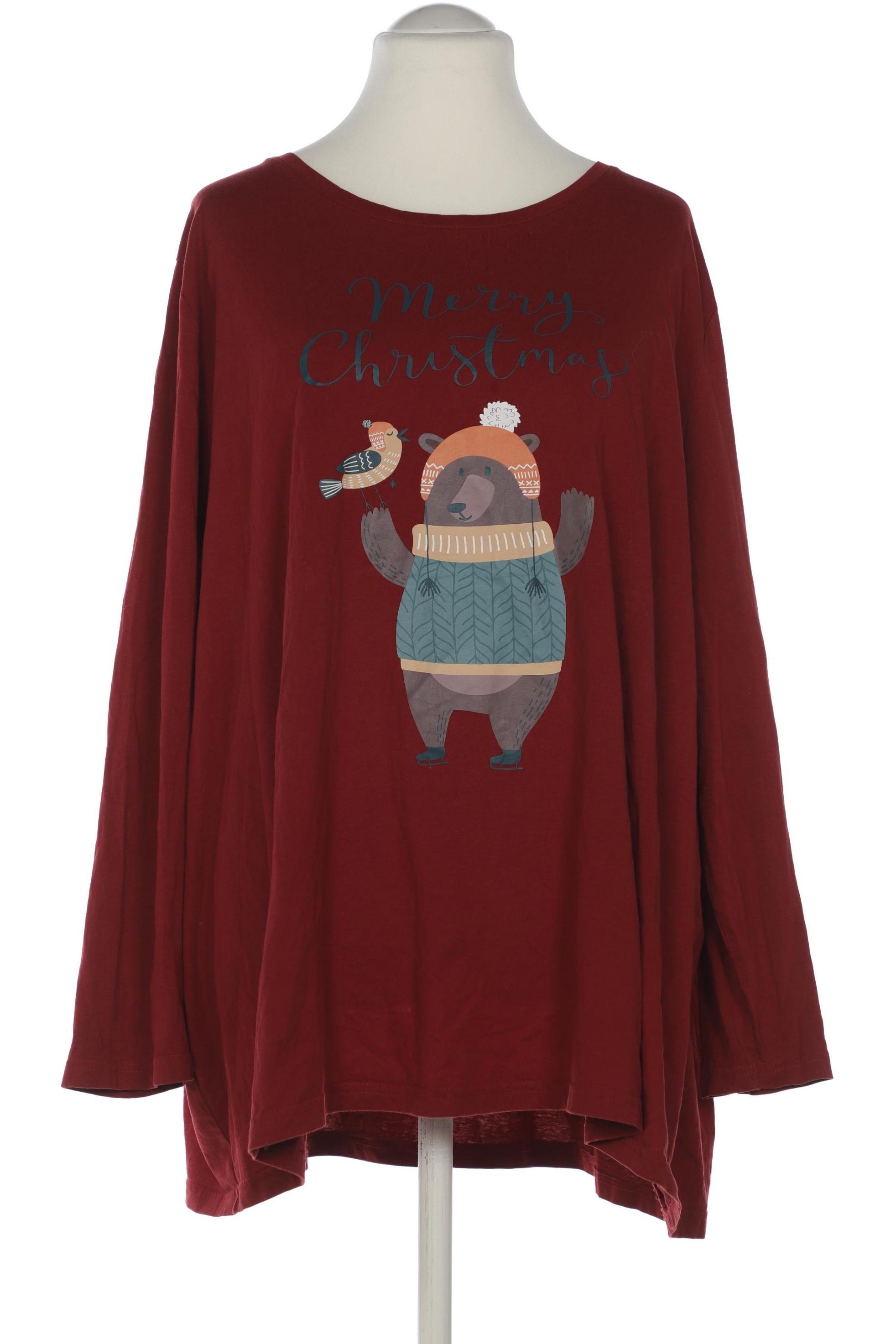 

Ulla Popken Damen Langarmshirt, bordeaux, Gr. 54