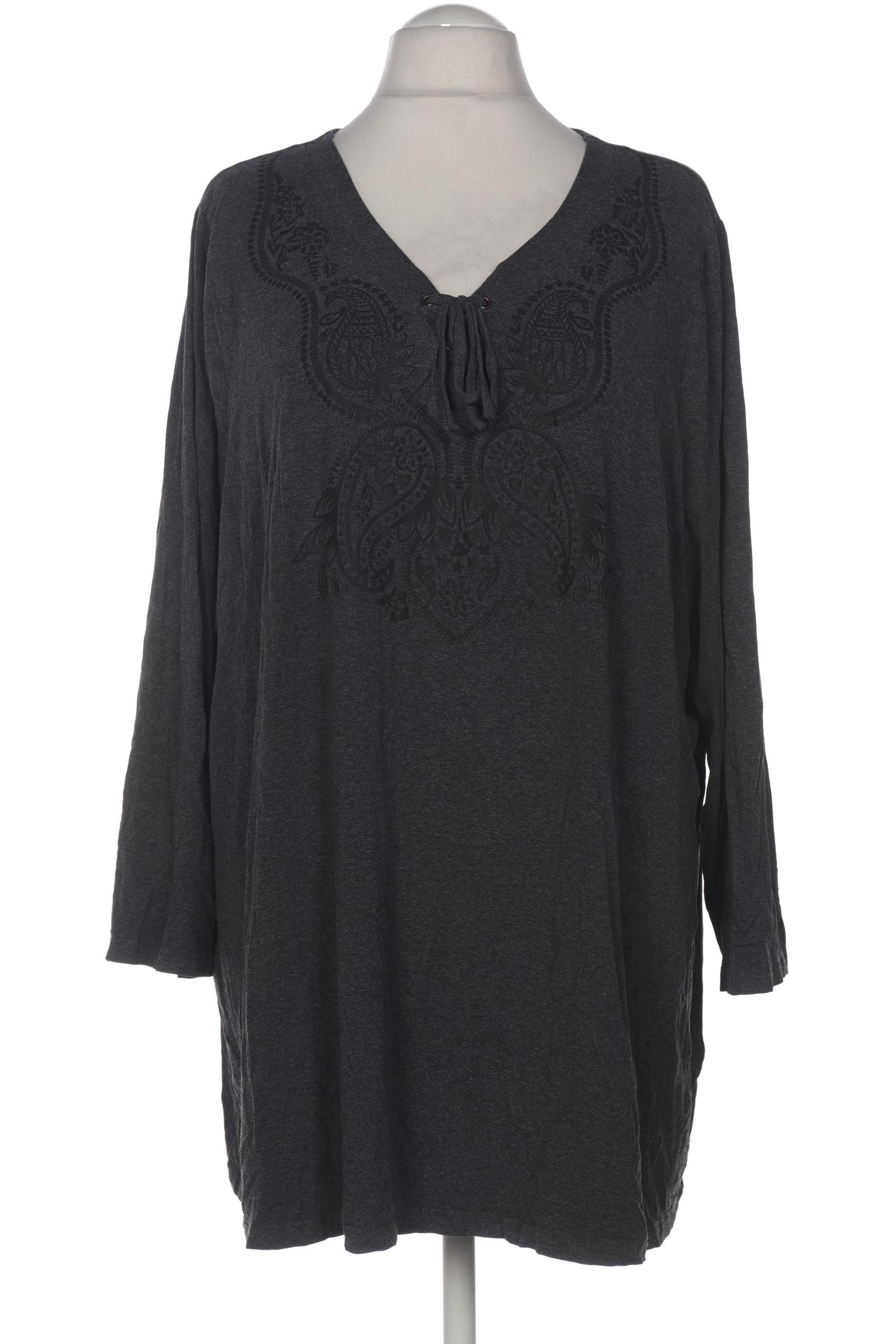 

Ulla Popken Damen Langarmshirt, grau, Gr. 58