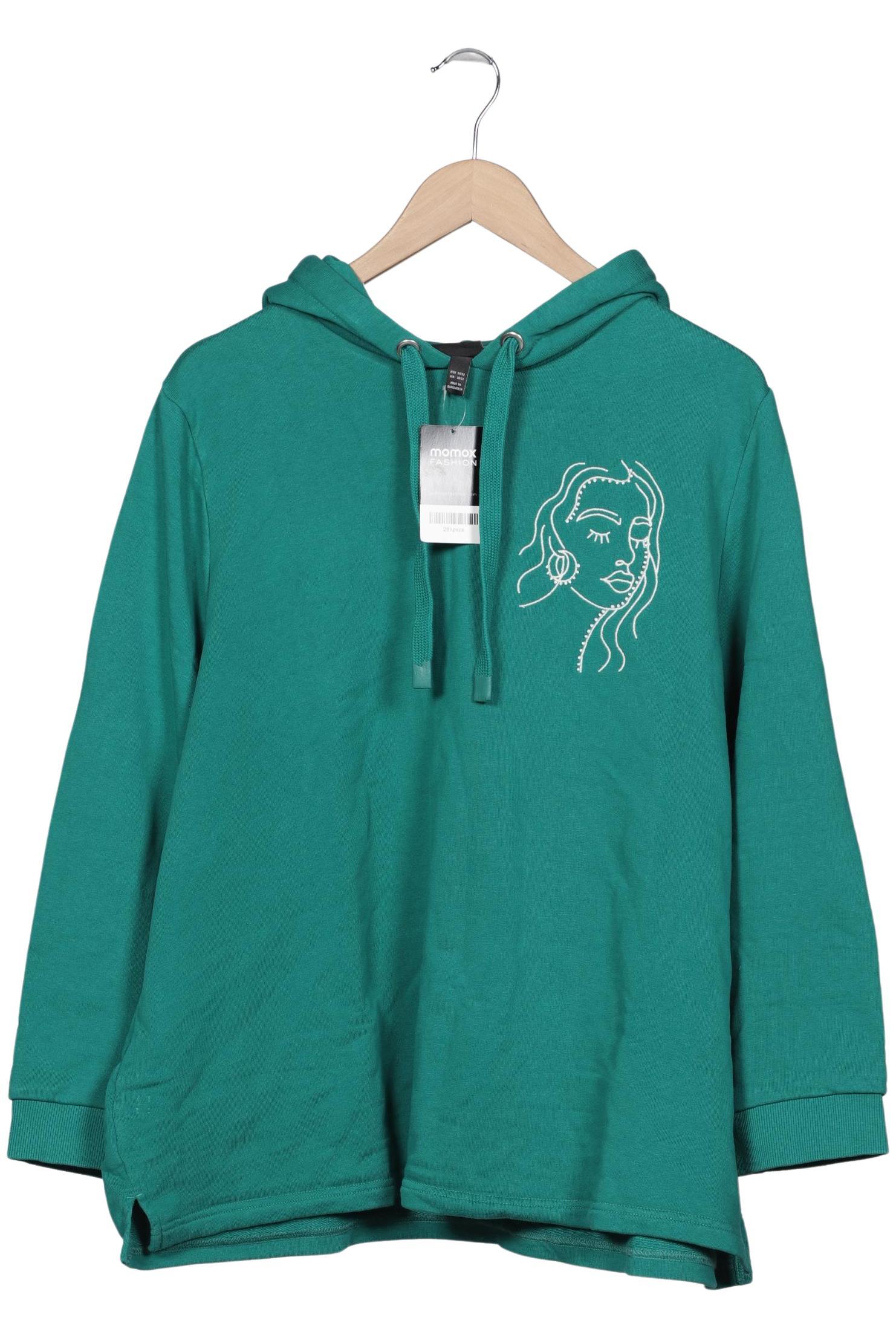 

Ulla Popken Damen Kapuzenpullover, türkis, Gr. 50