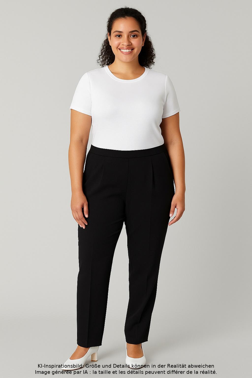 

Ulla Popken Damen Stoffhose, schwarz, Gr. 46