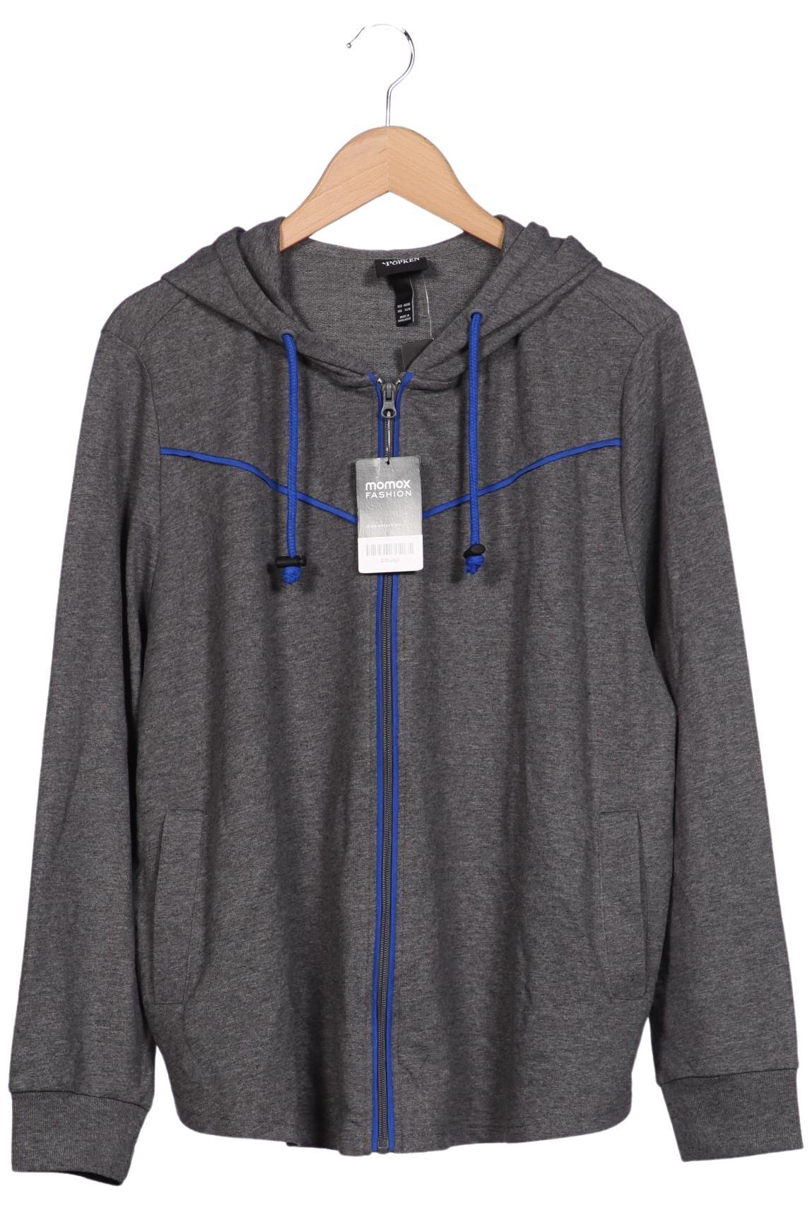 

Ulla Popken Damen Kapuzenpullover, grau, Gr. 46