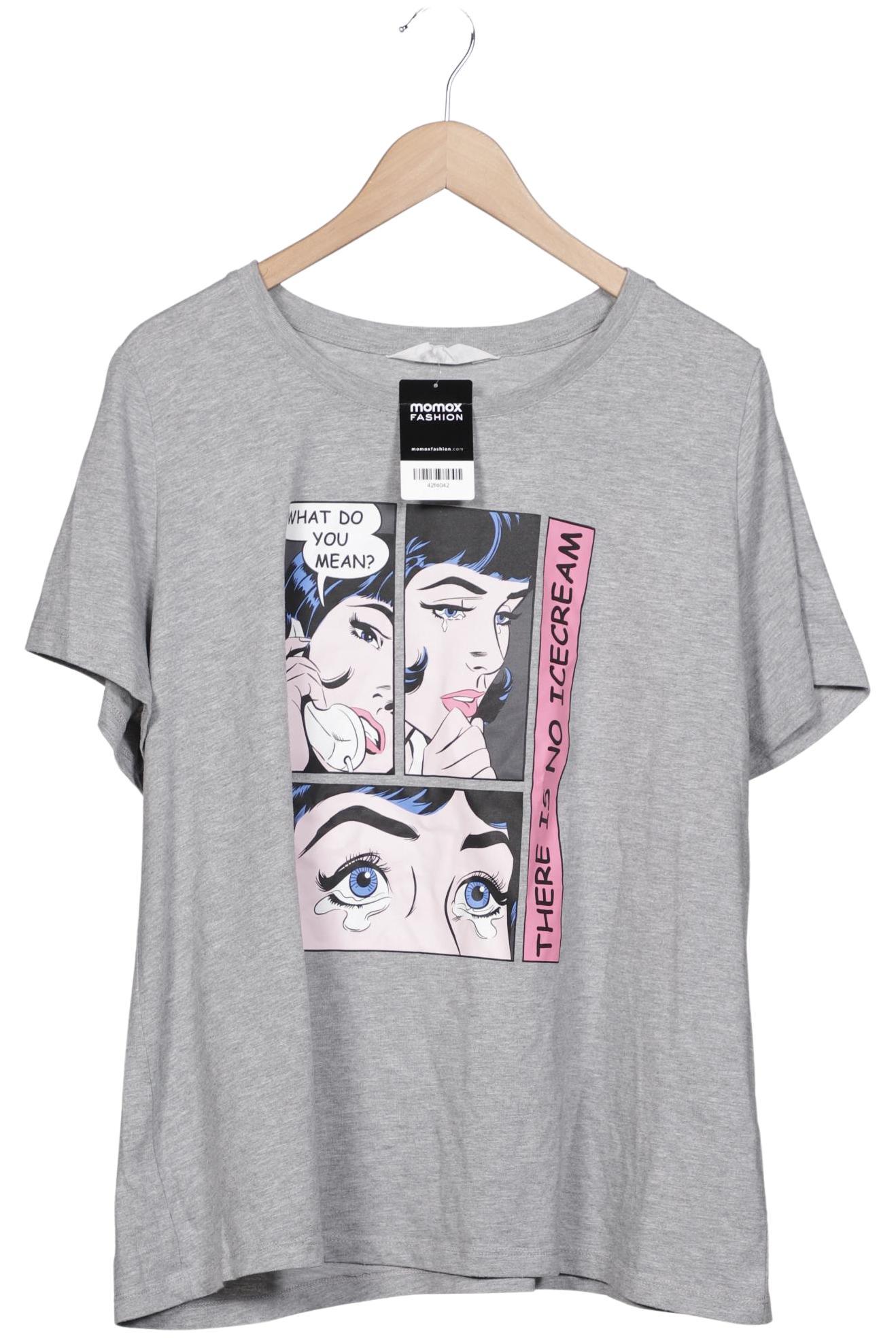 

Ulla Popken Damen T-Shirt, grau, Gr. 50