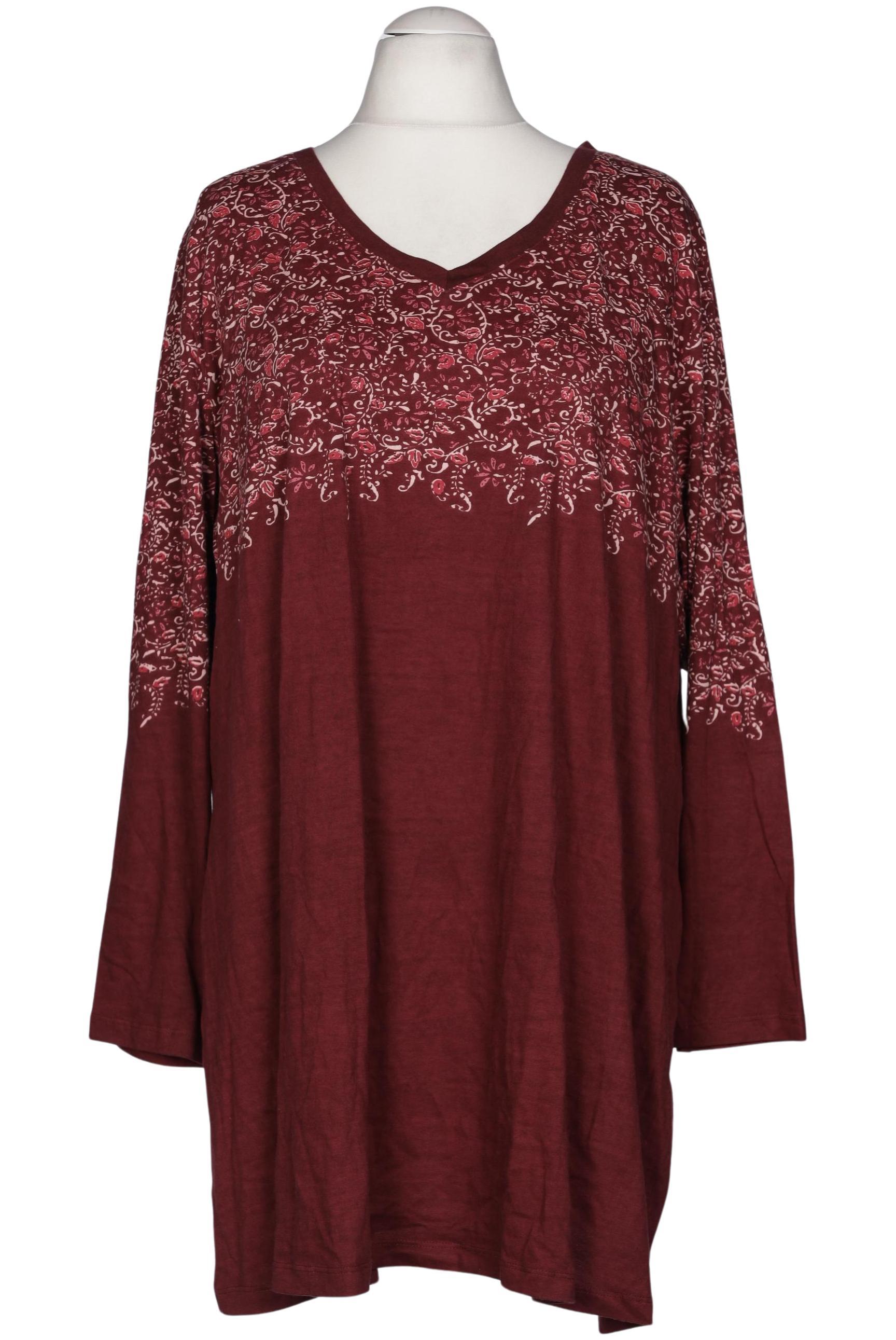 

Ulla Popken Damen Langarmshirt, bordeaux, Gr. 54