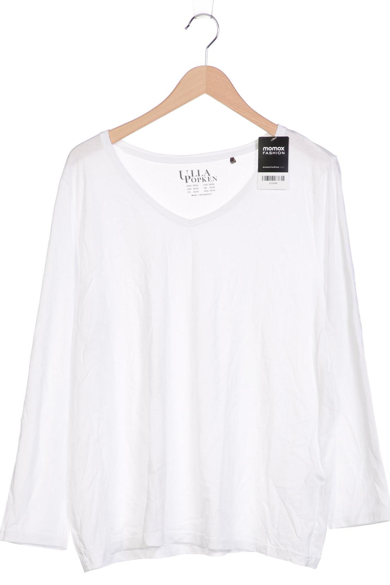 

Ulla Popken Damen Langarmshirt, weiß, Gr. 50