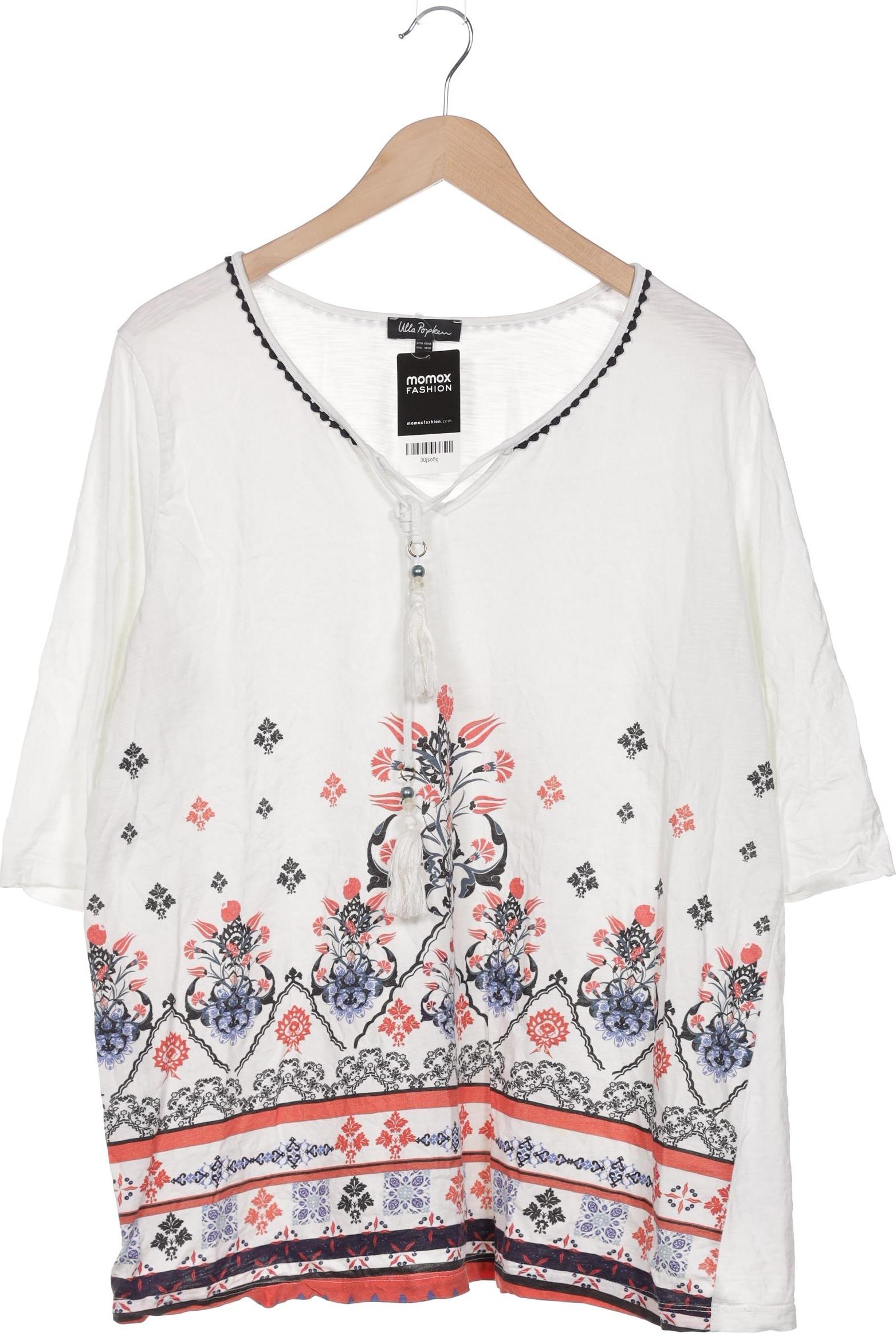 

Ulla Popken Damen Langarmshirt, weiß, Gr. 46