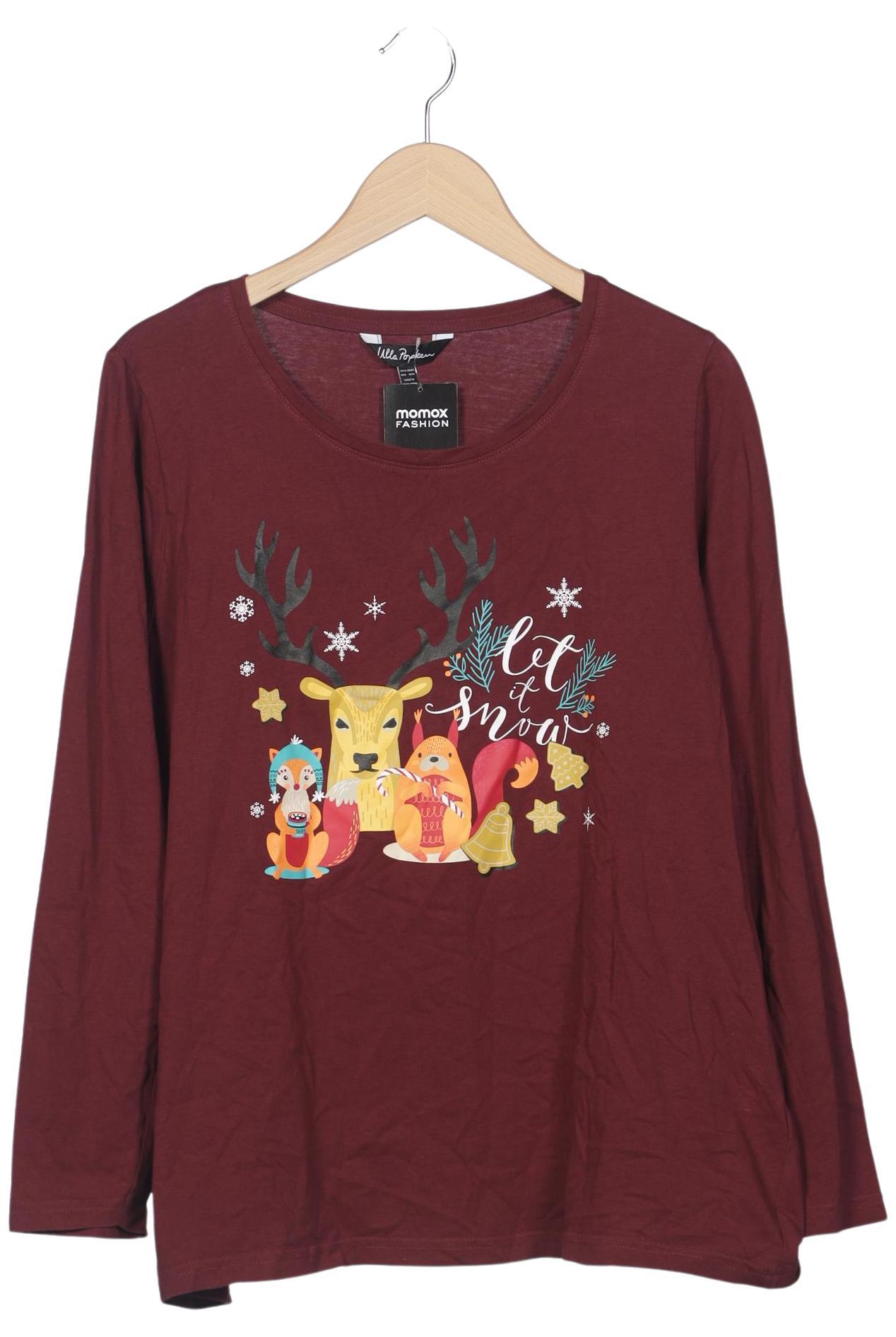 

Ulla Popken Damen Langarmshirt, bordeaux, Gr. 46
