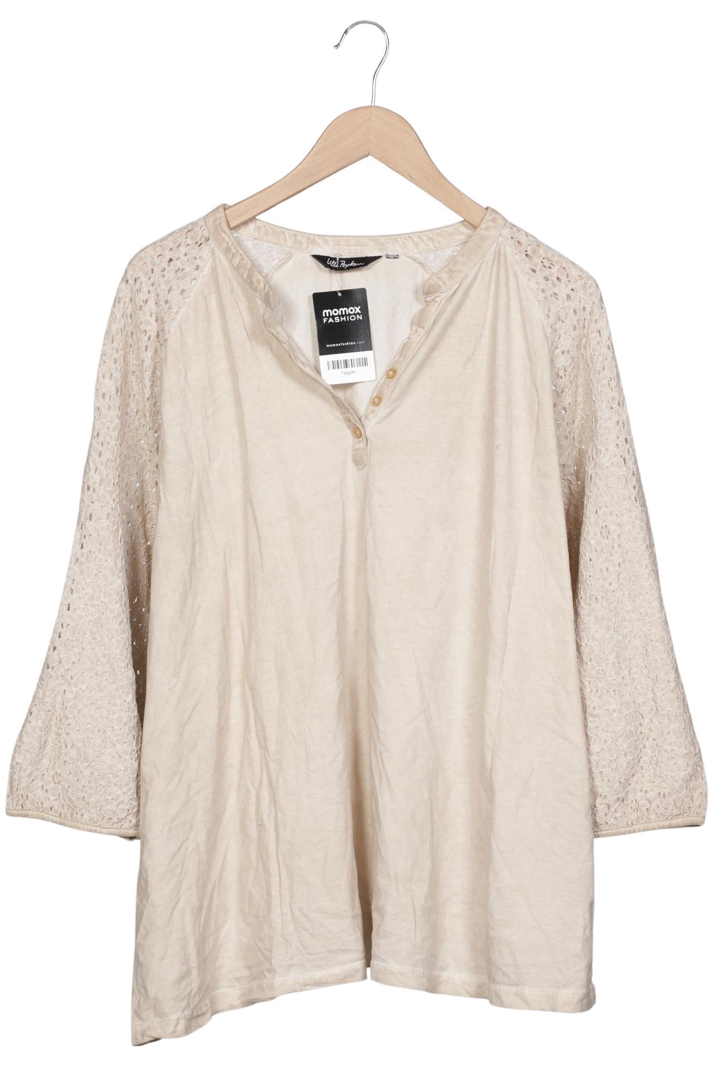 

Ulla Popken Damen Langarmshirt, beige, Gr. 48