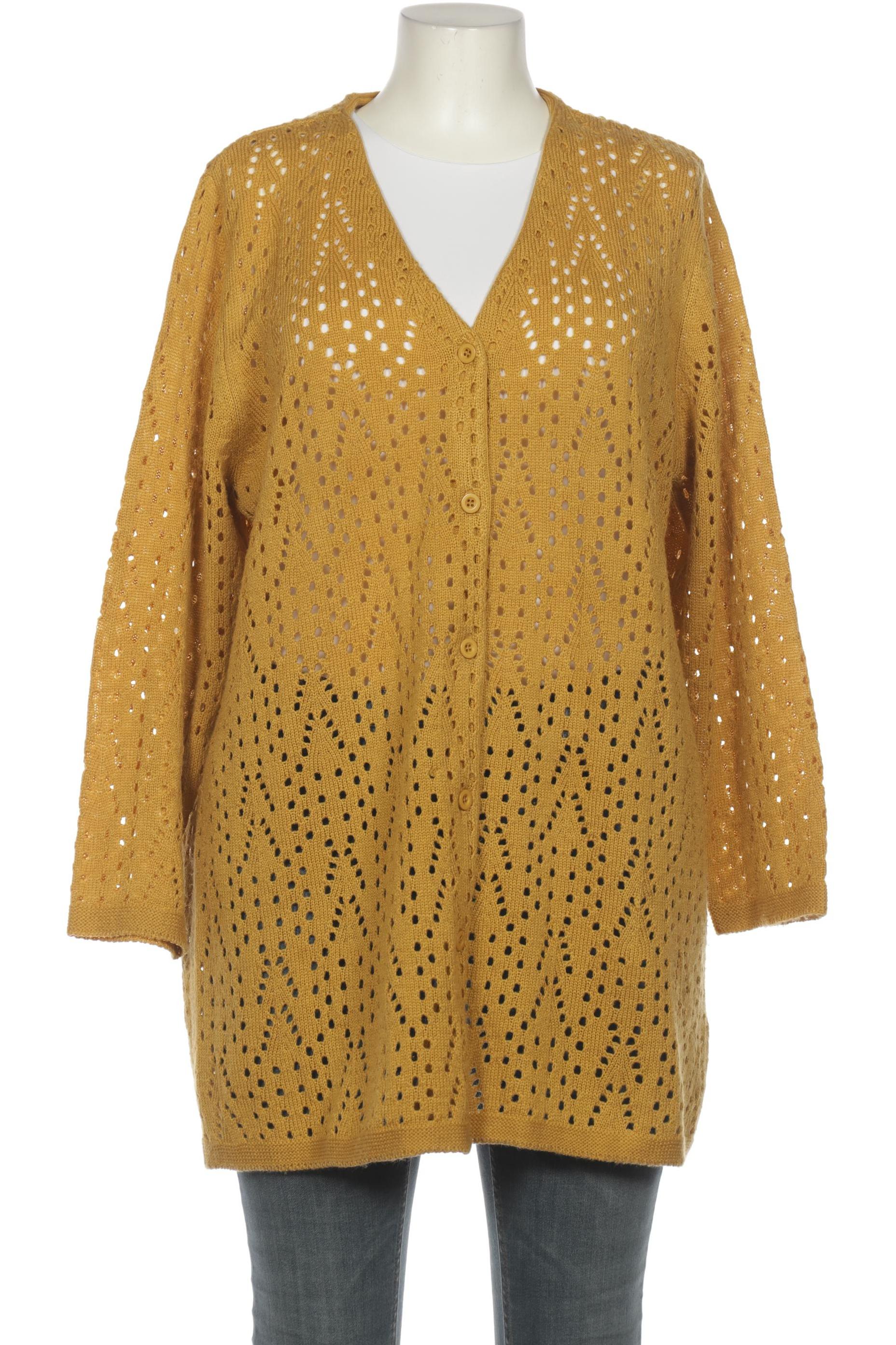 

Ulla Popken Damen Strickjacke, gelb, Gr. 50
