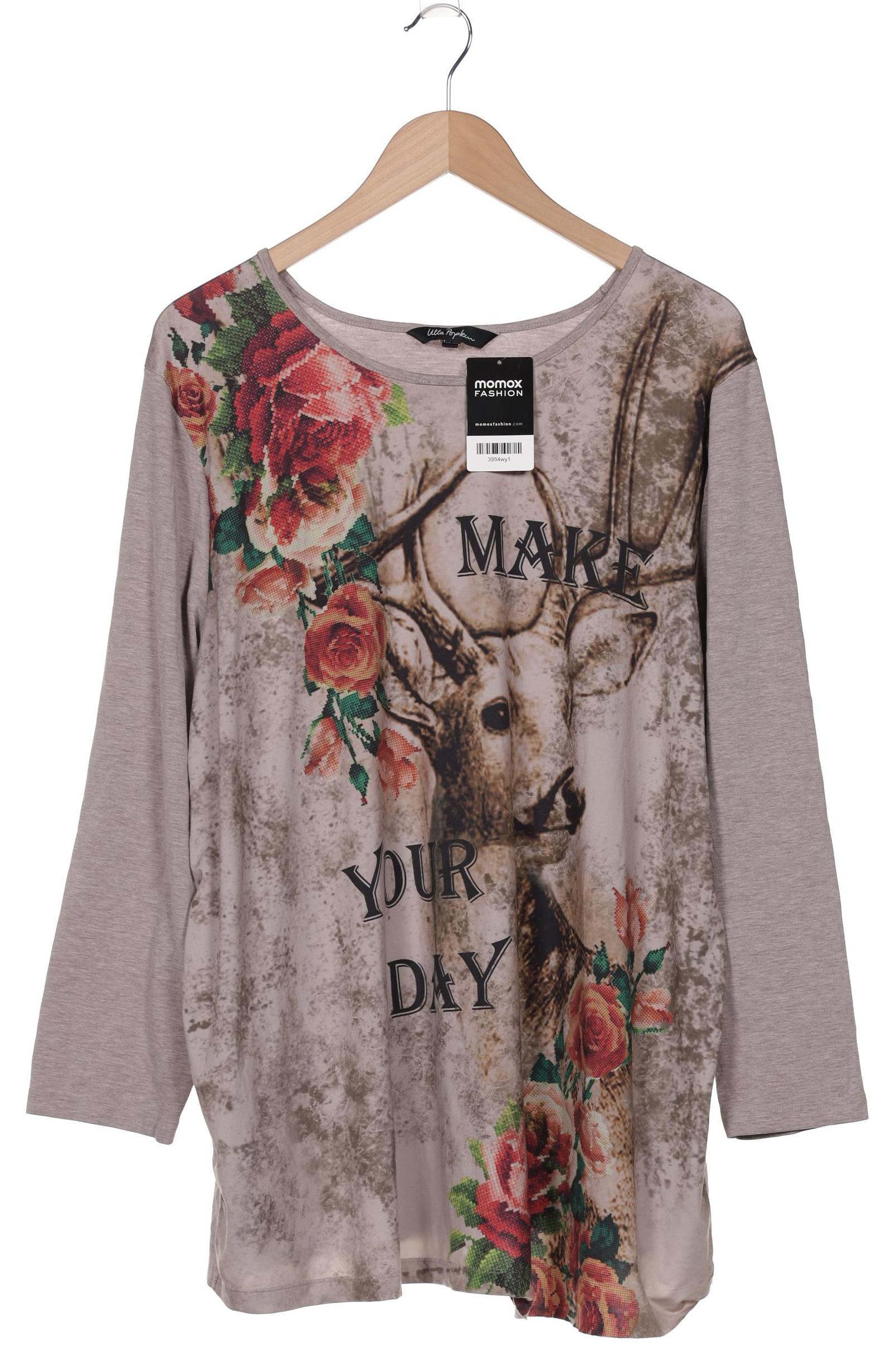 

Ulla Popken Damen Langarmshirt, grau, Gr. 50