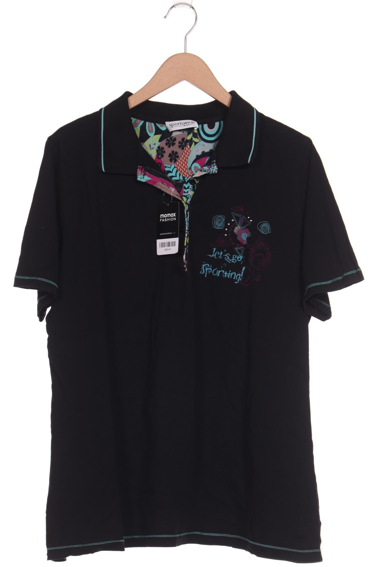 

Ulla Popken Damen Poloshirt, schwarz, Gr. 50