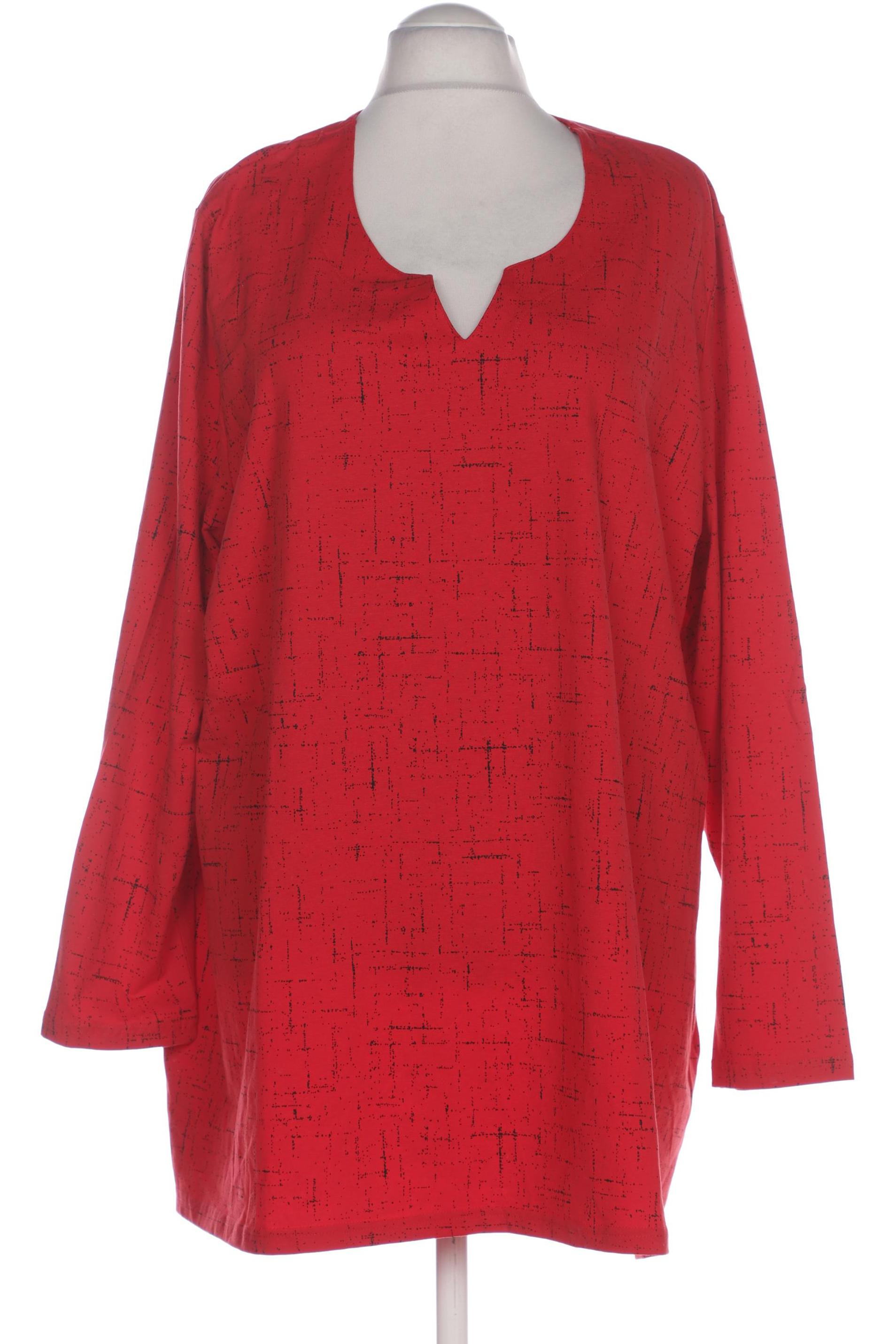 

Ulla Popken Damen Langarmshirt, rot, Gr. 54