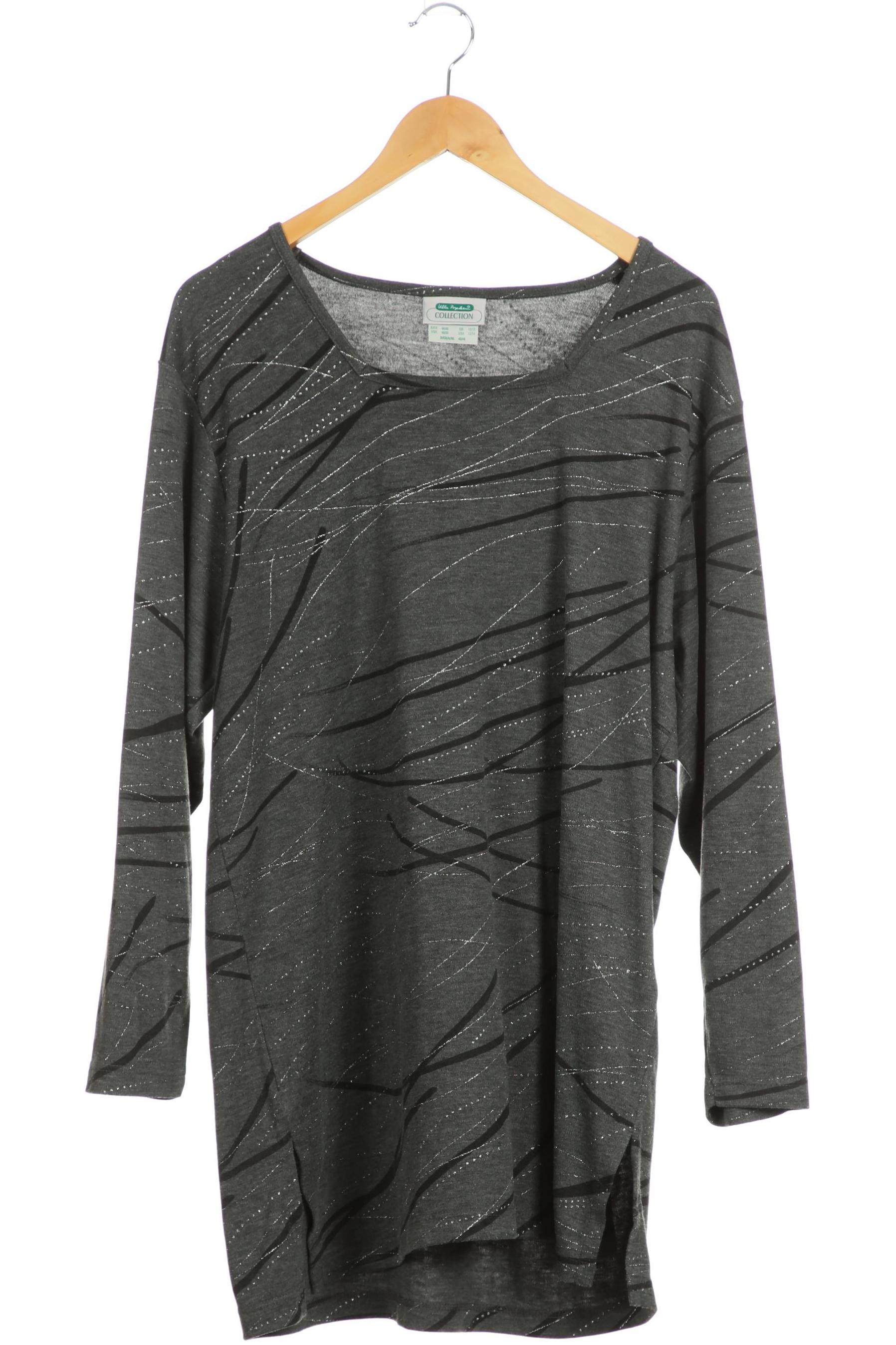 

Ulla Popken Damen Langarmshirt, grau, Gr. 42