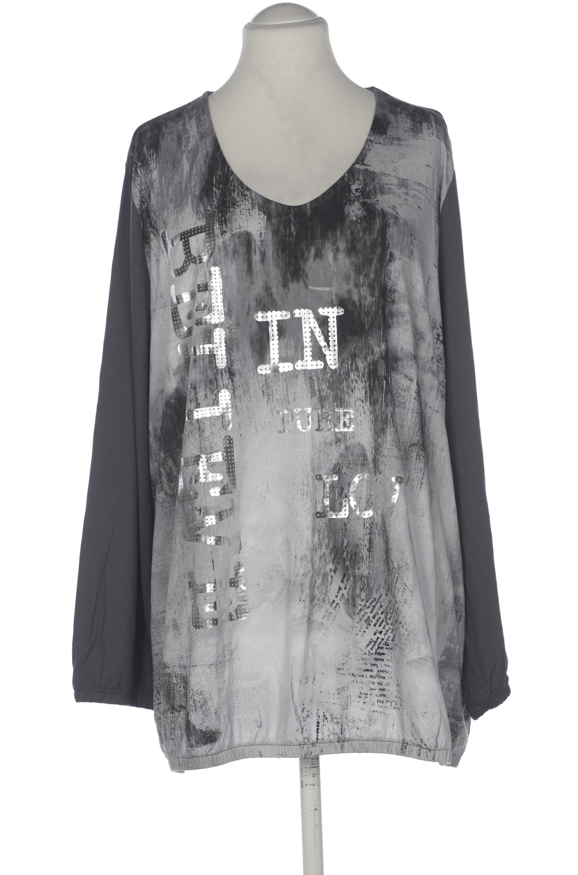 

Ulla Popken Damen Langarmshirt, grau, Gr. 54