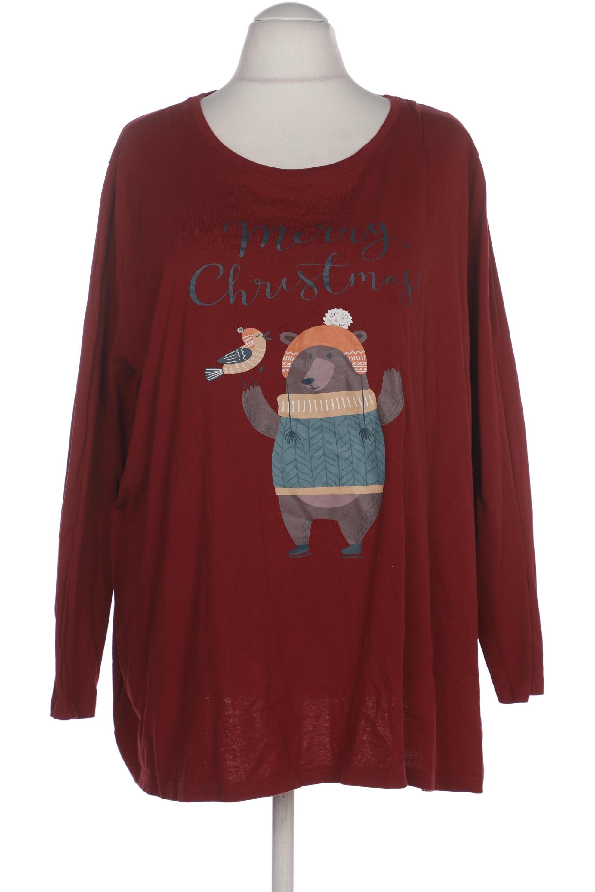 

Ulla Popken Damen Langarmshirt, bordeaux, Gr. 54
