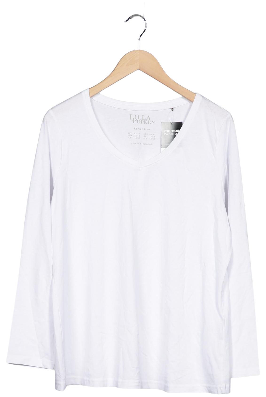 

Ulla Popken Damen Langarmshirt, weiß, Gr. 42