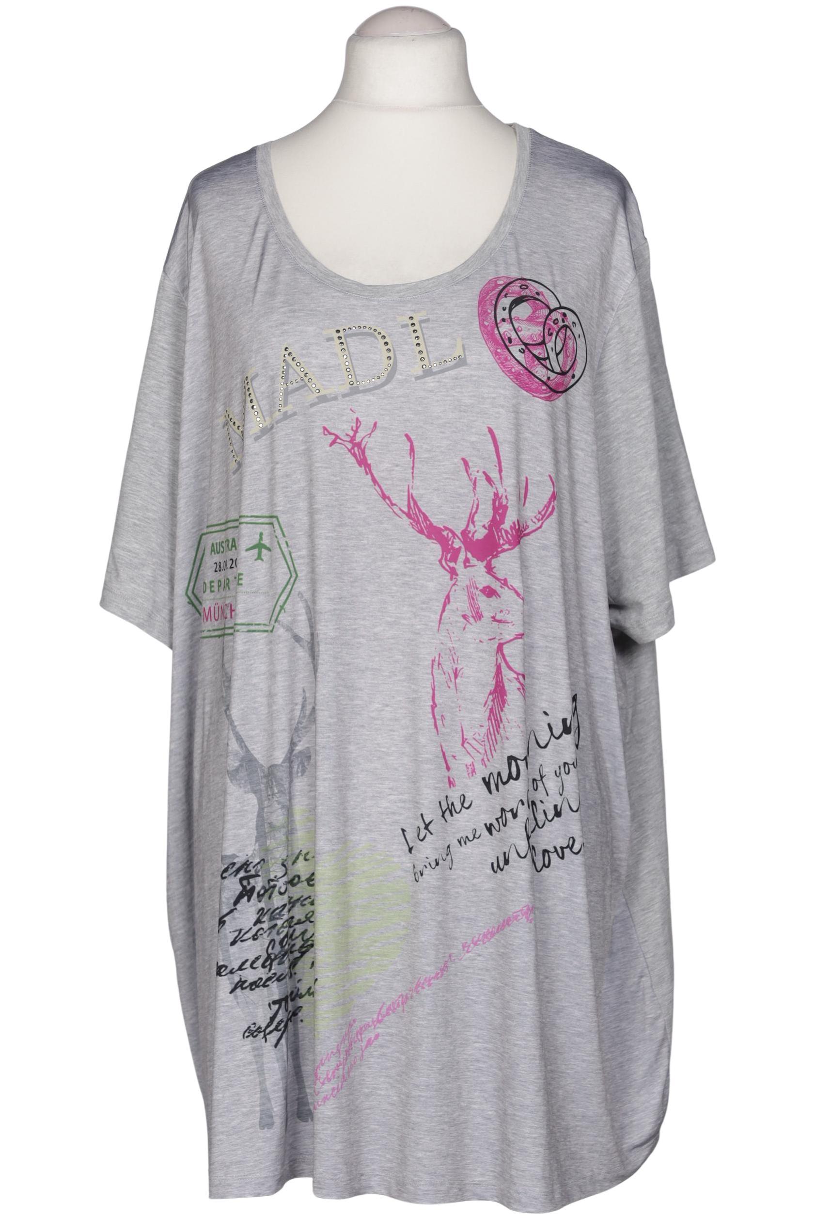 

Ulla Popken Damen T-Shirt, grau, Gr. 62