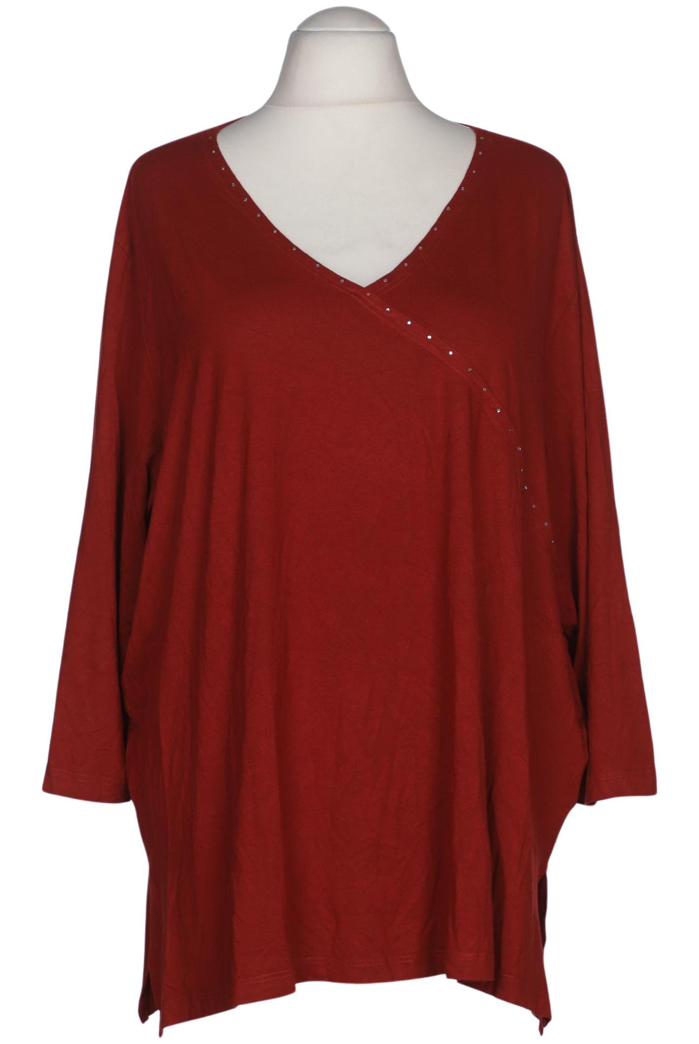 

Ulla Popken Damen Langarmshirt, rot, Gr. 54